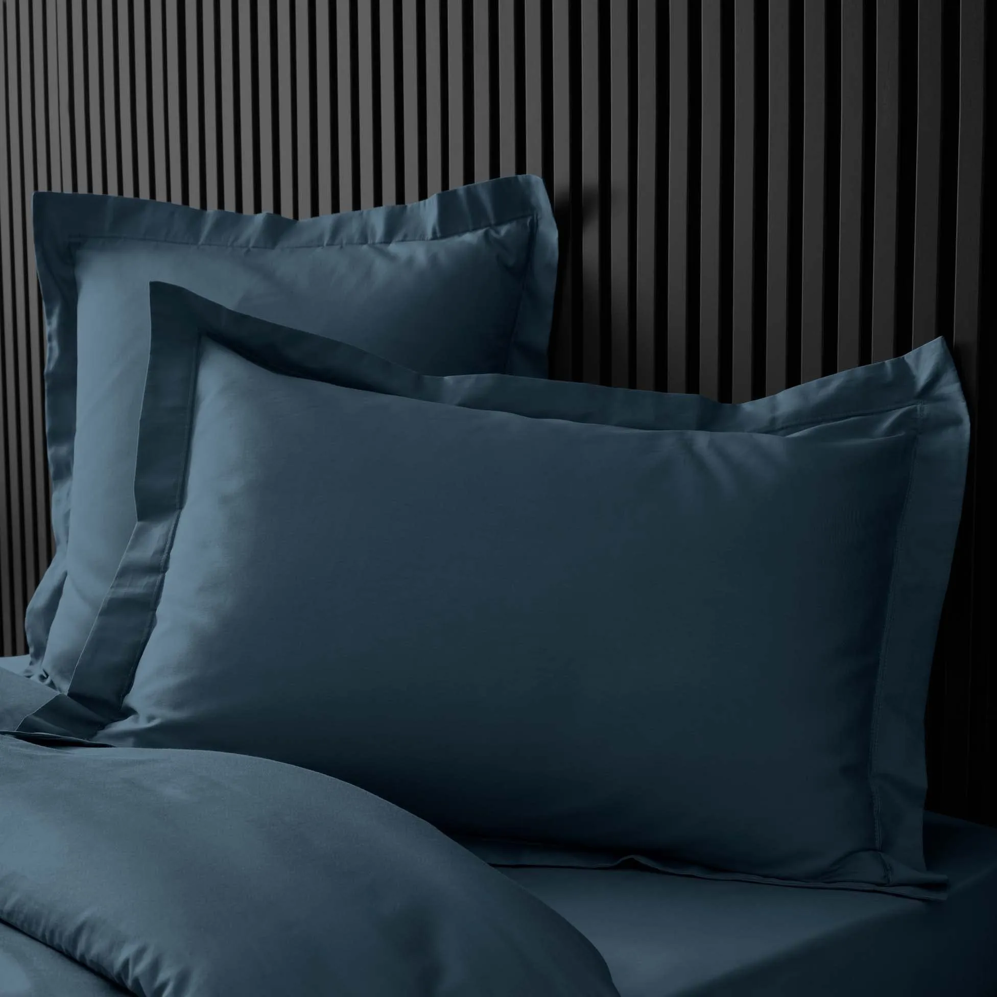 Douceur d'Intérieur Federa per cuscino in percalle di cotone Blu Notte, 50 x 70 cm - immagine 3