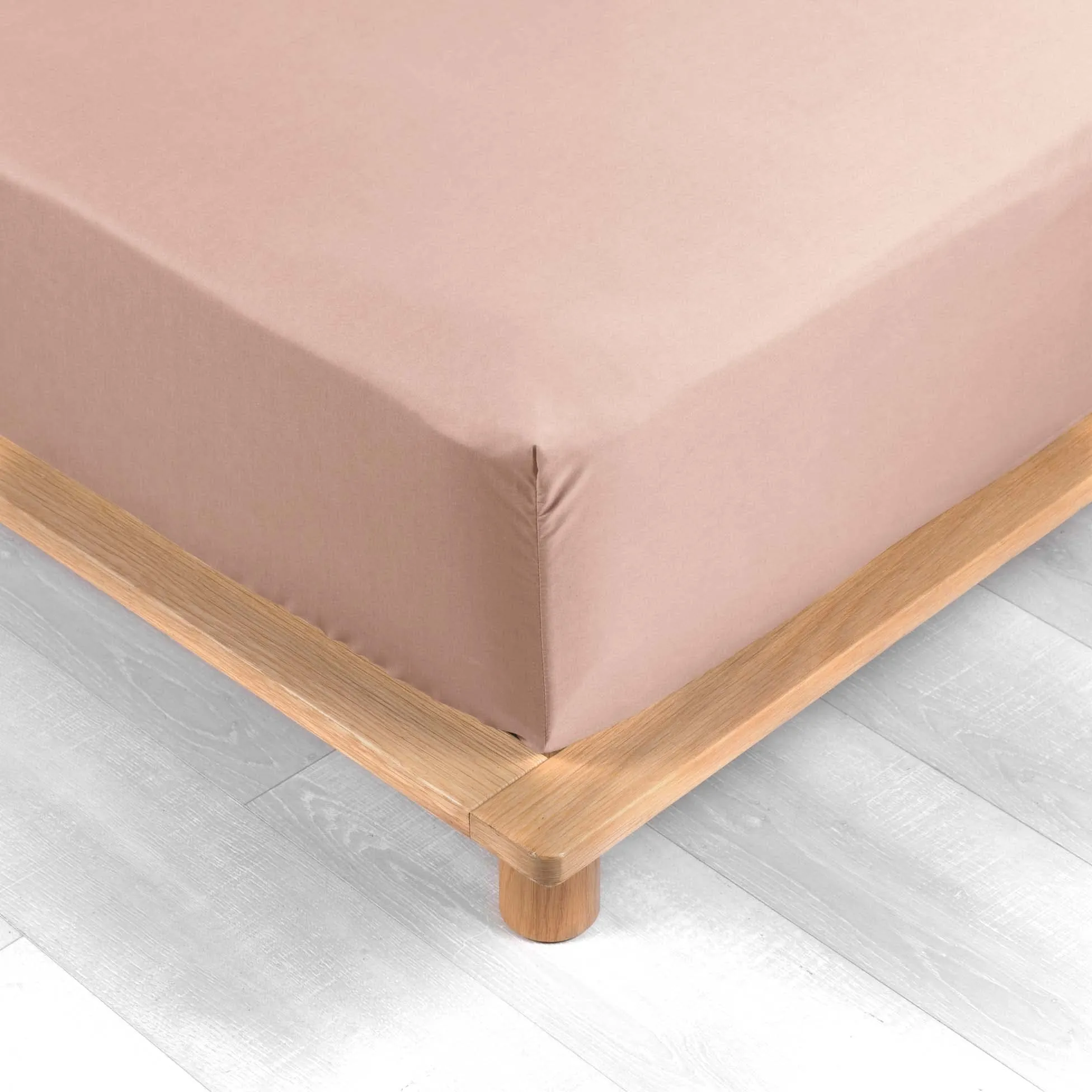 Douceur d'Intérieur Lenzuolo con Angoli in Percalle di Cotone, 180 x 200 cm, Rosa Antica - immagine 2