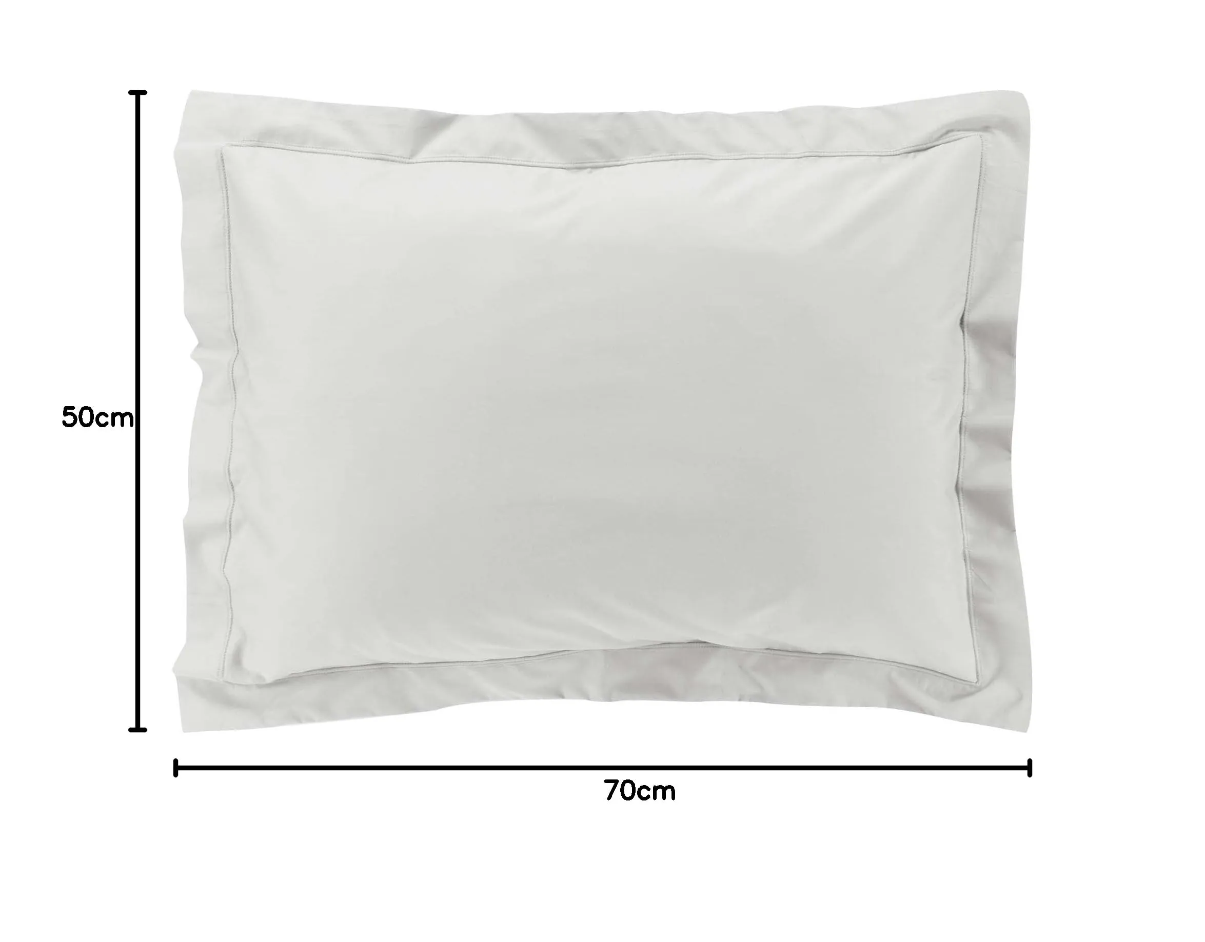 Douceur d'Intérieur Federa per cuscino 50 x 70 cm in percalle di cotone, Bianco - immagine 8