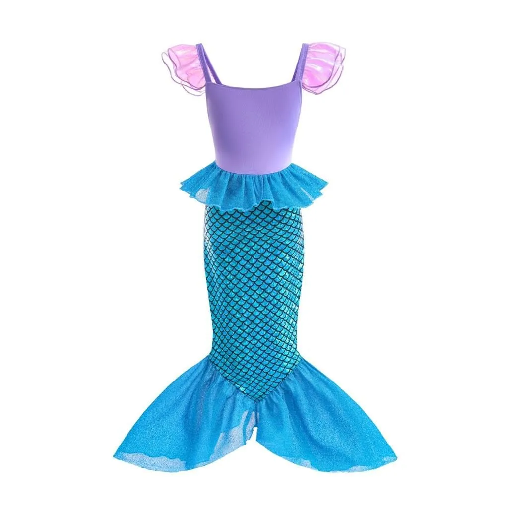 Lito Angels Costume da Sirena per Bambina, Viola Blue, 8-9 Anni 134 - immagine 2