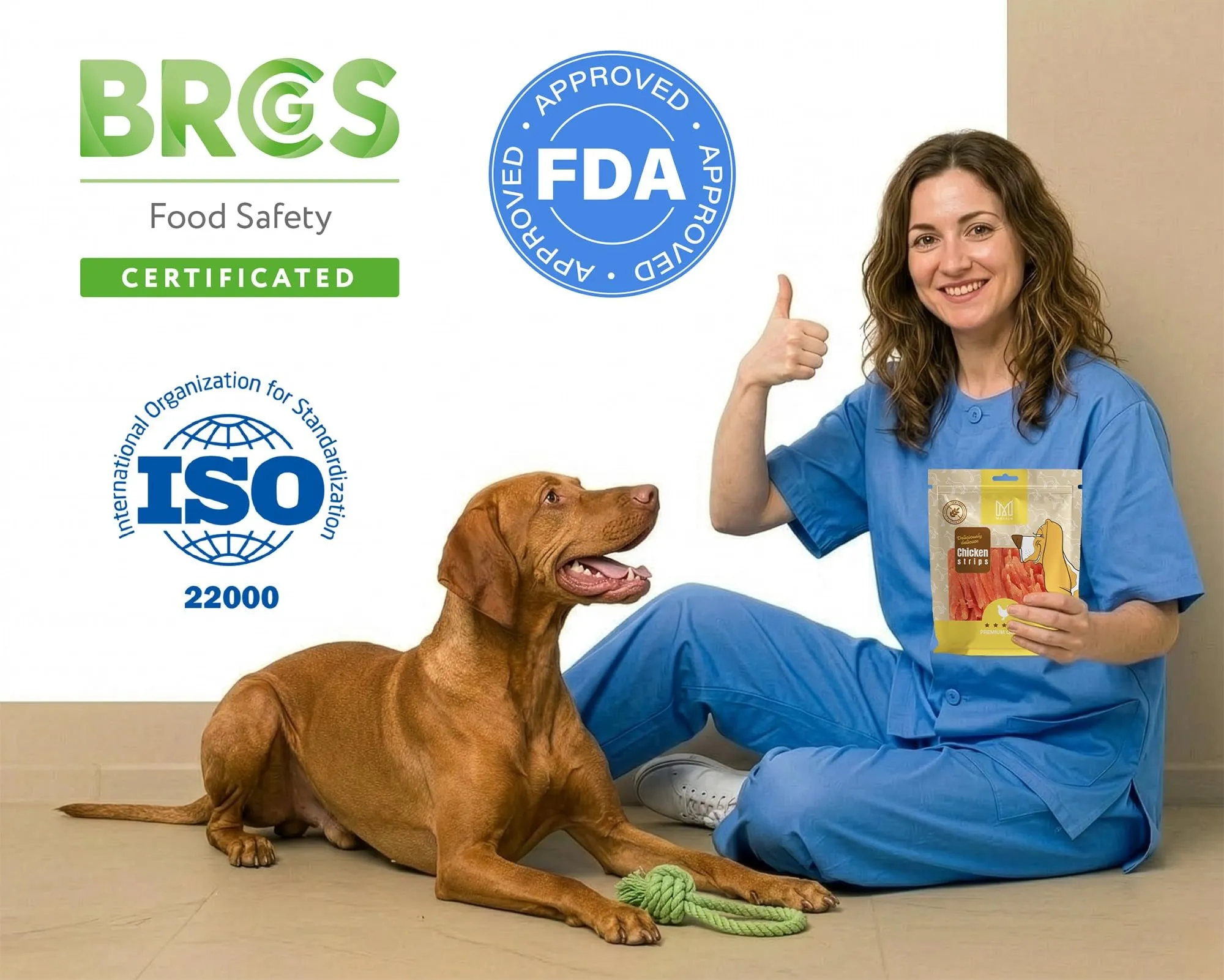 MERSJO Dog Treats, Soft Chicken Strips, Grain and Sugar Free, 500g - immagine 8