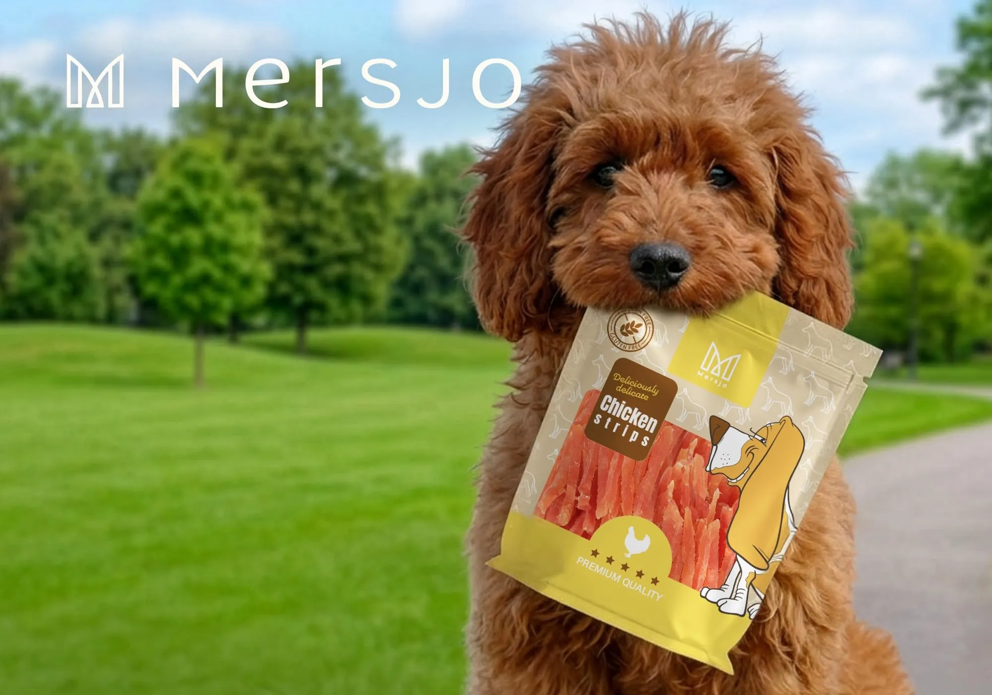 MERSJO Dog Treats, Soft Chicken Strips, Grain and Sugar Free, 500g - immagine 9
