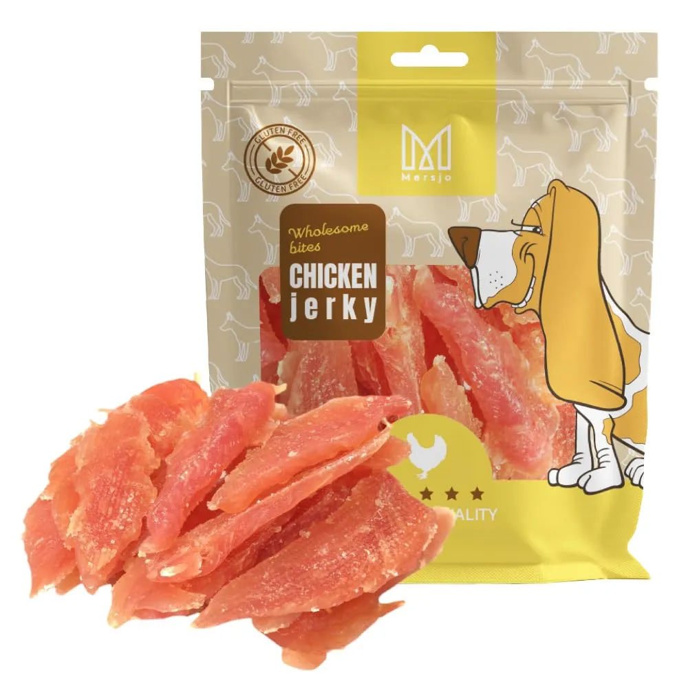 MERSJO Dog Treats, Petto di Pollo Morbido, Senza Cereali e Zuccheri, 500g - immagine 1