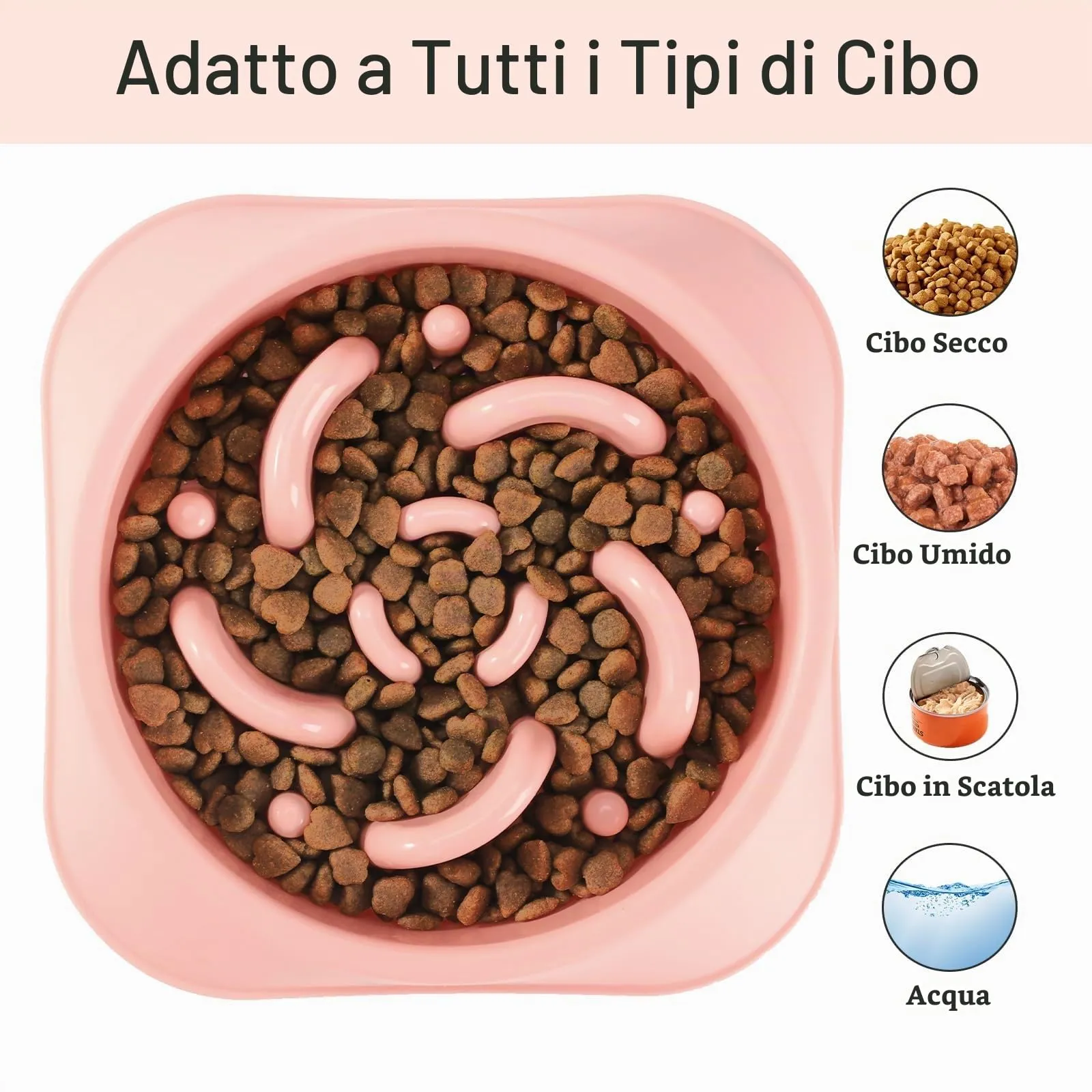 MateeyLife Ciotole per cani con alimentazione lenta, 2 pezzi, antiscivolo, taglia Media - immagine 6