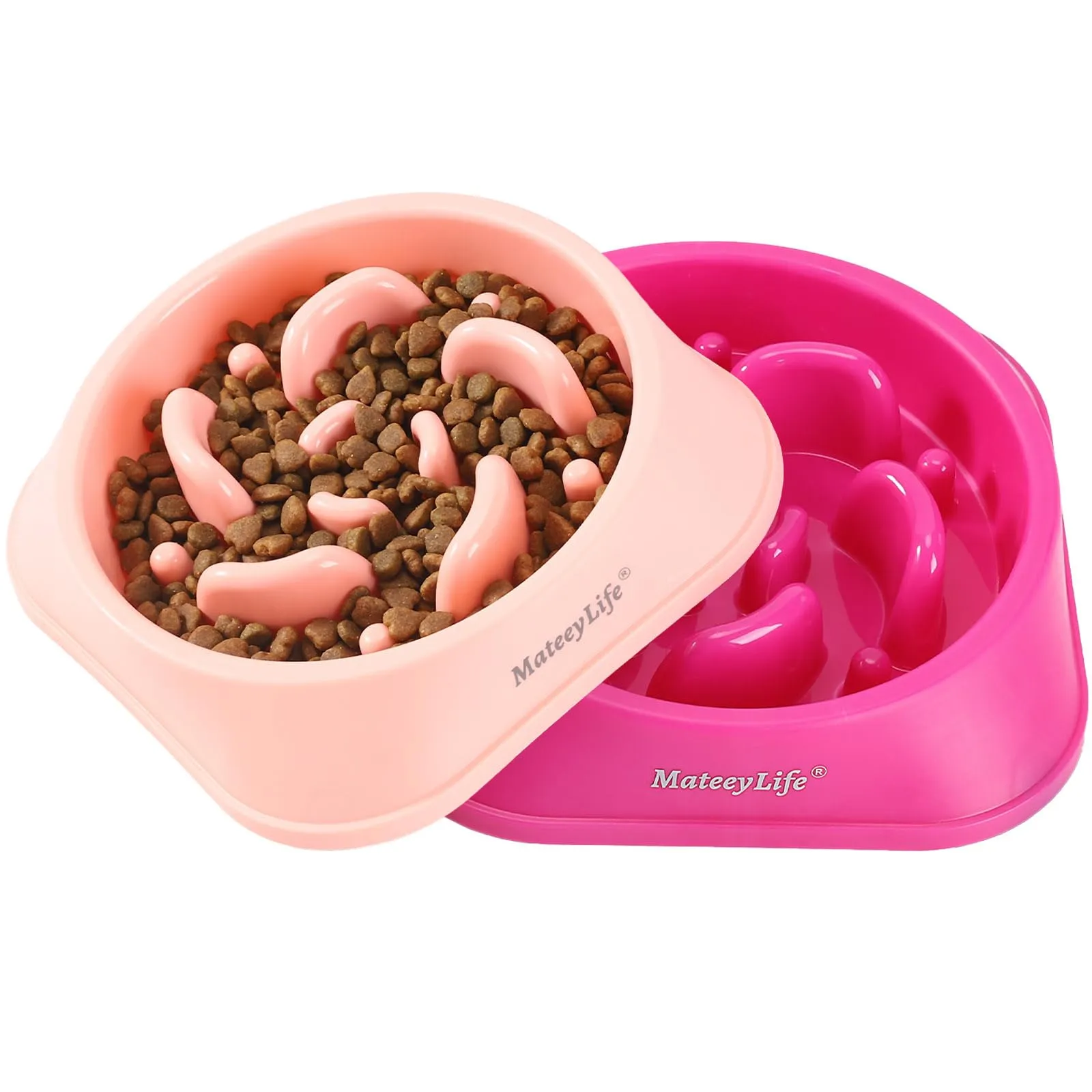 MateeyLife Ciotole per cani con alimentazione lenta, 2 pezzi, antiscivolo, taglia Media - immagine 8
