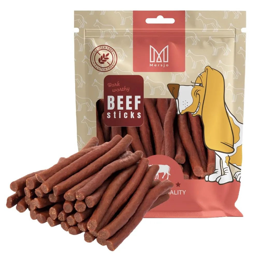MERSJO Dog Treats Manzo Kabanos, 500g - immagine 1