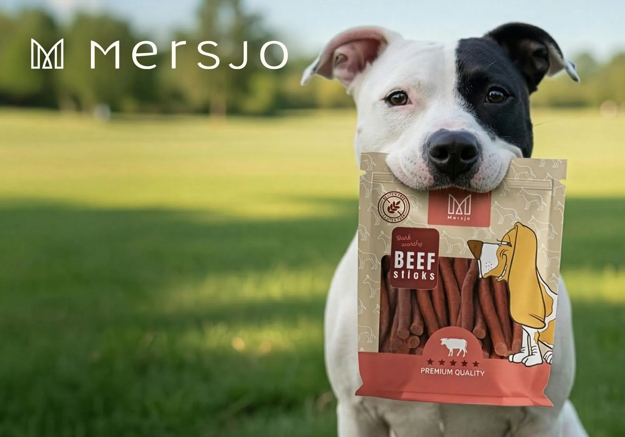 MERSJO Dog Treats Manzo Kabanos, 500g - immagine 9