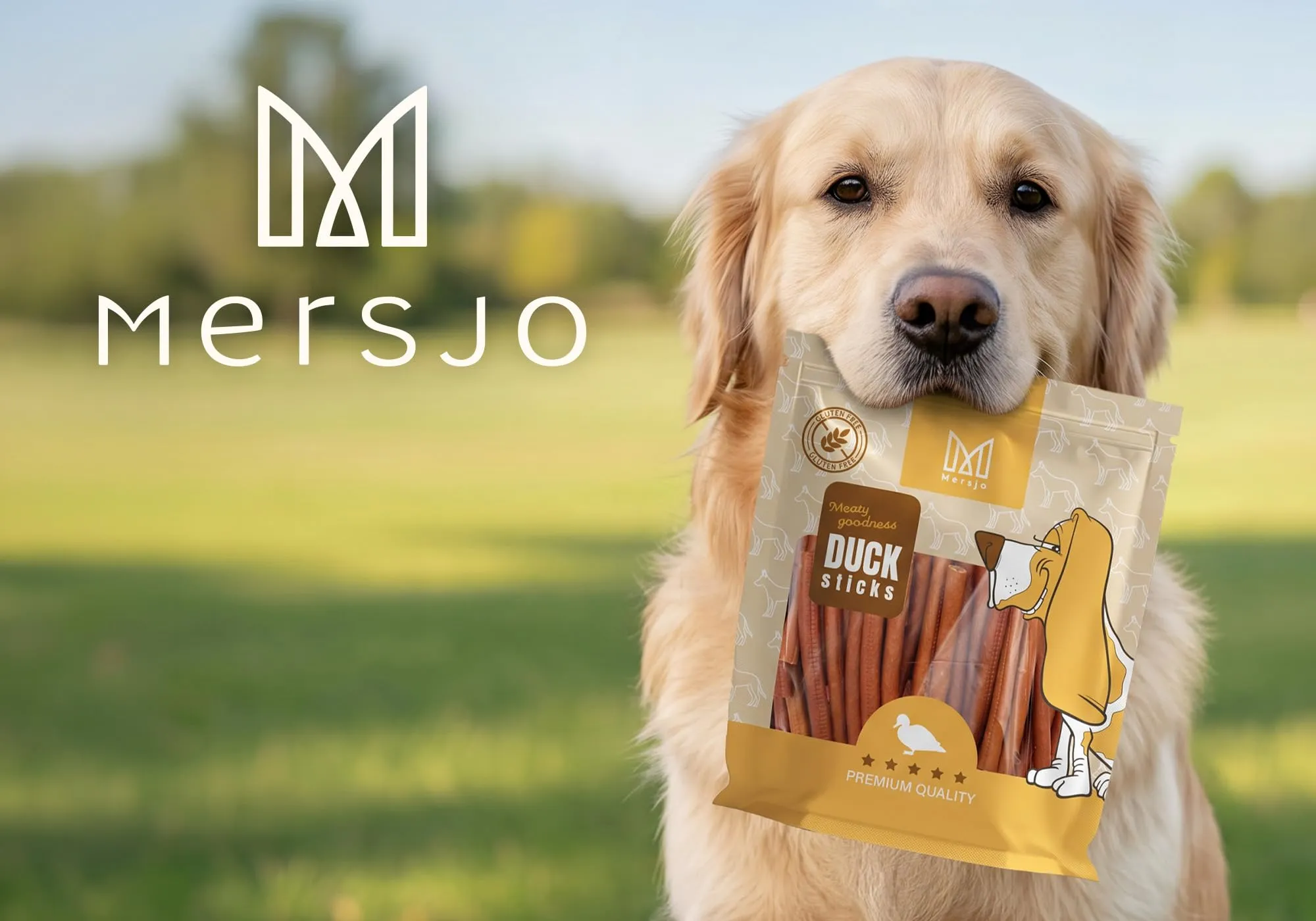 MERSJO Dog Treats, Anatra Kabanos, 500g - immagine 2