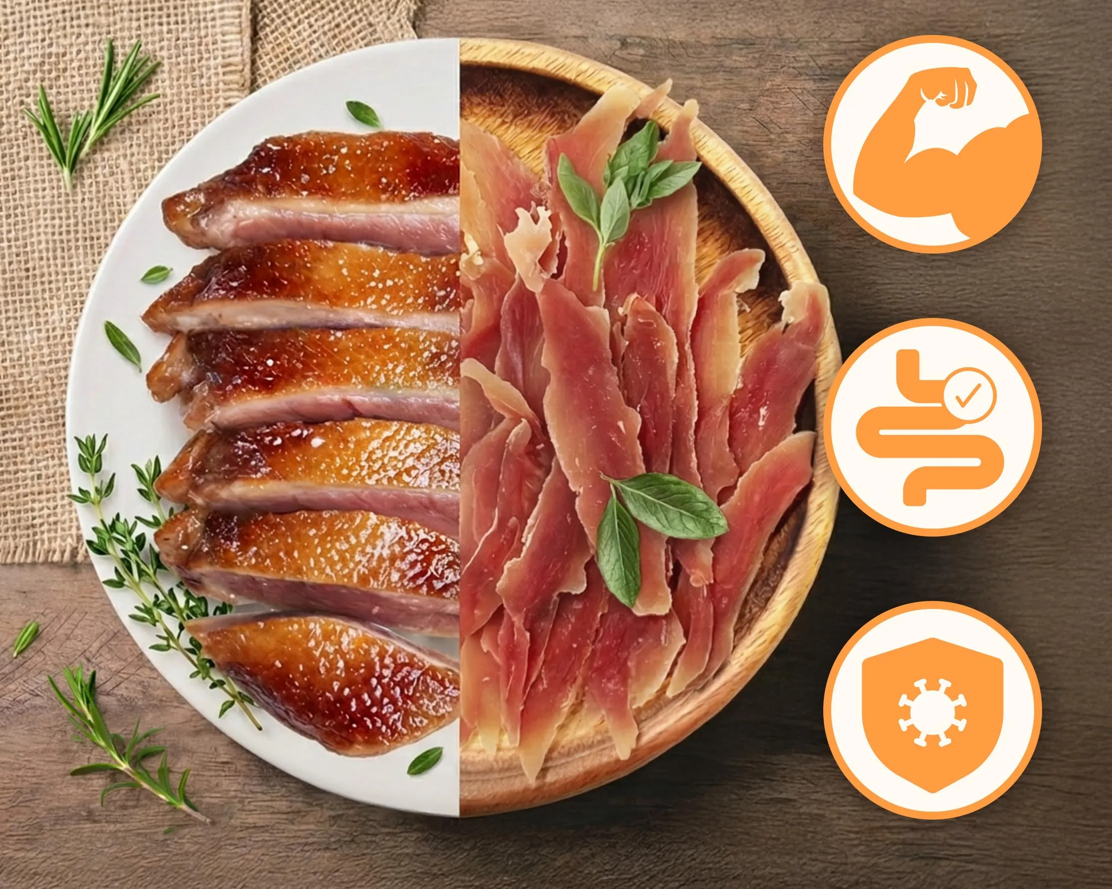 MERSJO Dog Treats, Duck Breast, Grain and Sugar Free, 500g - immagine 3