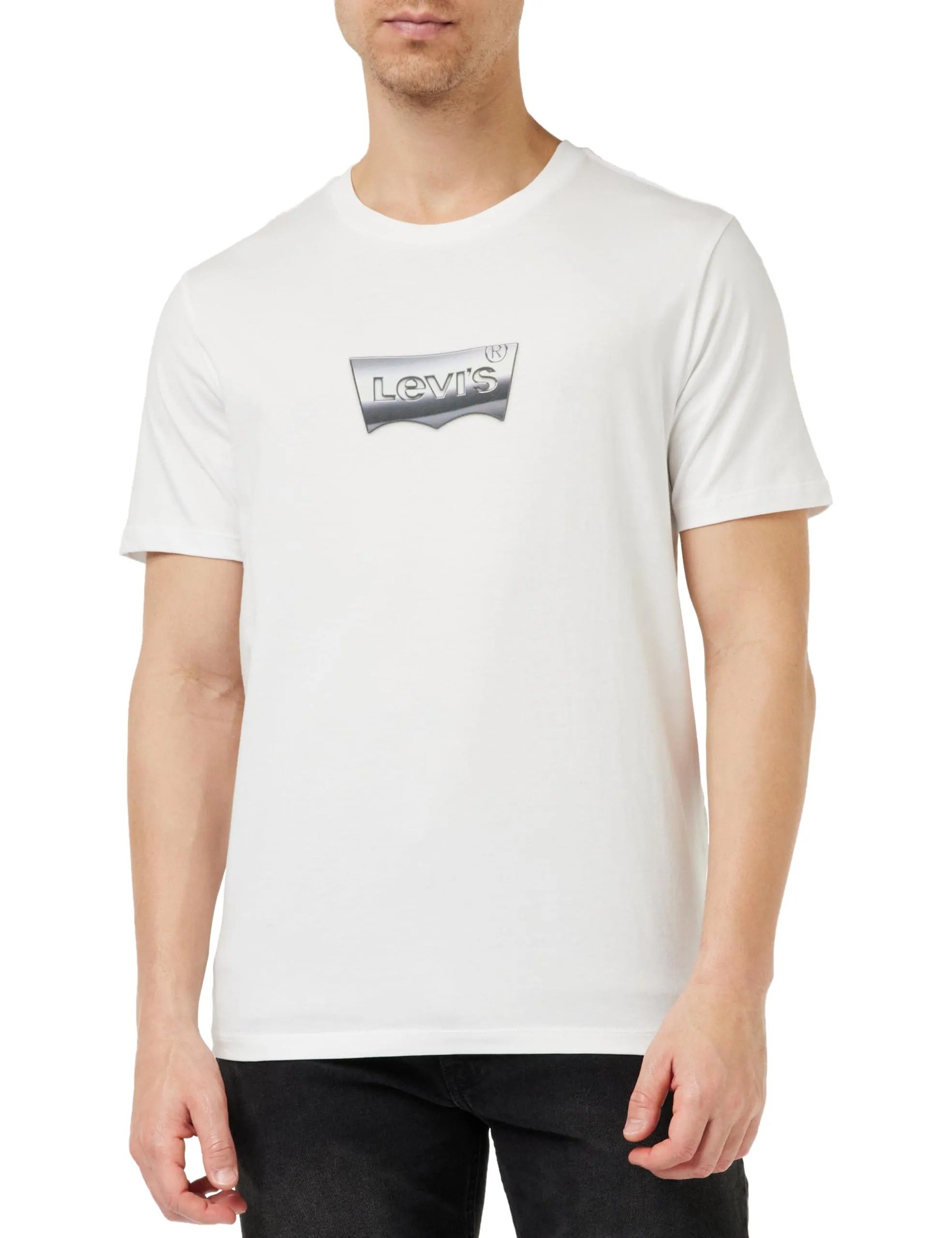 Levi's Graphic Crewneck Tee Chrome Batwing White, XS - immagine 1