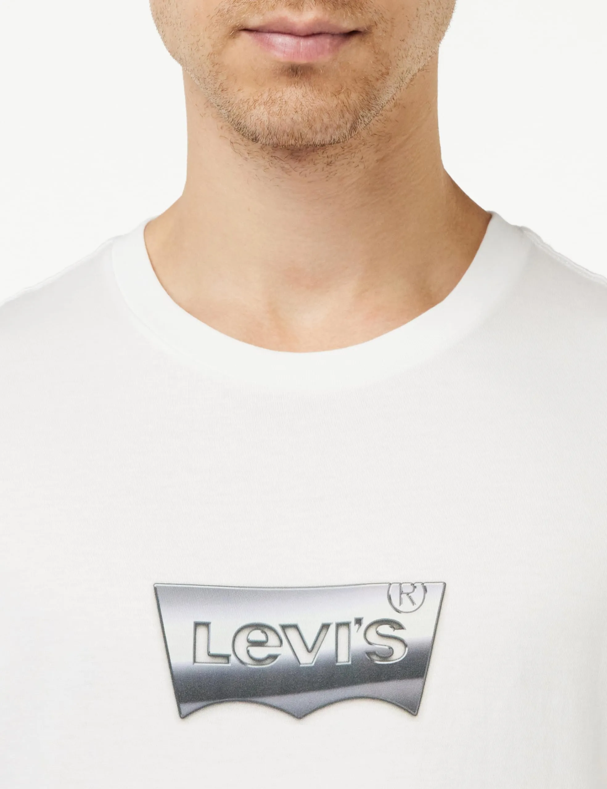 Levi's Graphic Crewneck Tee Chrome Batwing White, XS - immagine 2