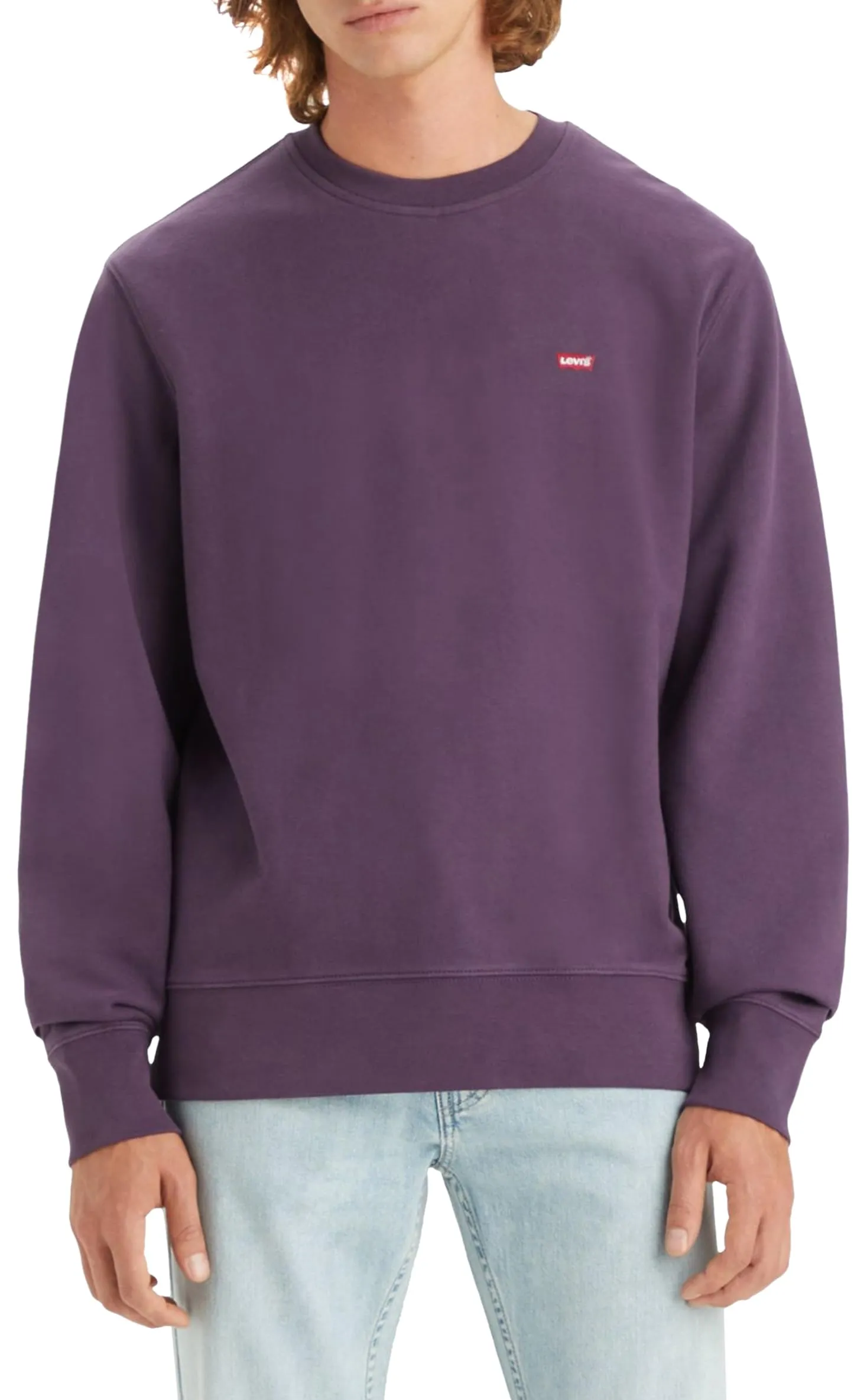 Levi's Crew Felpa Uomo Tinta Unita Navy Cosmos XS - immagine 2