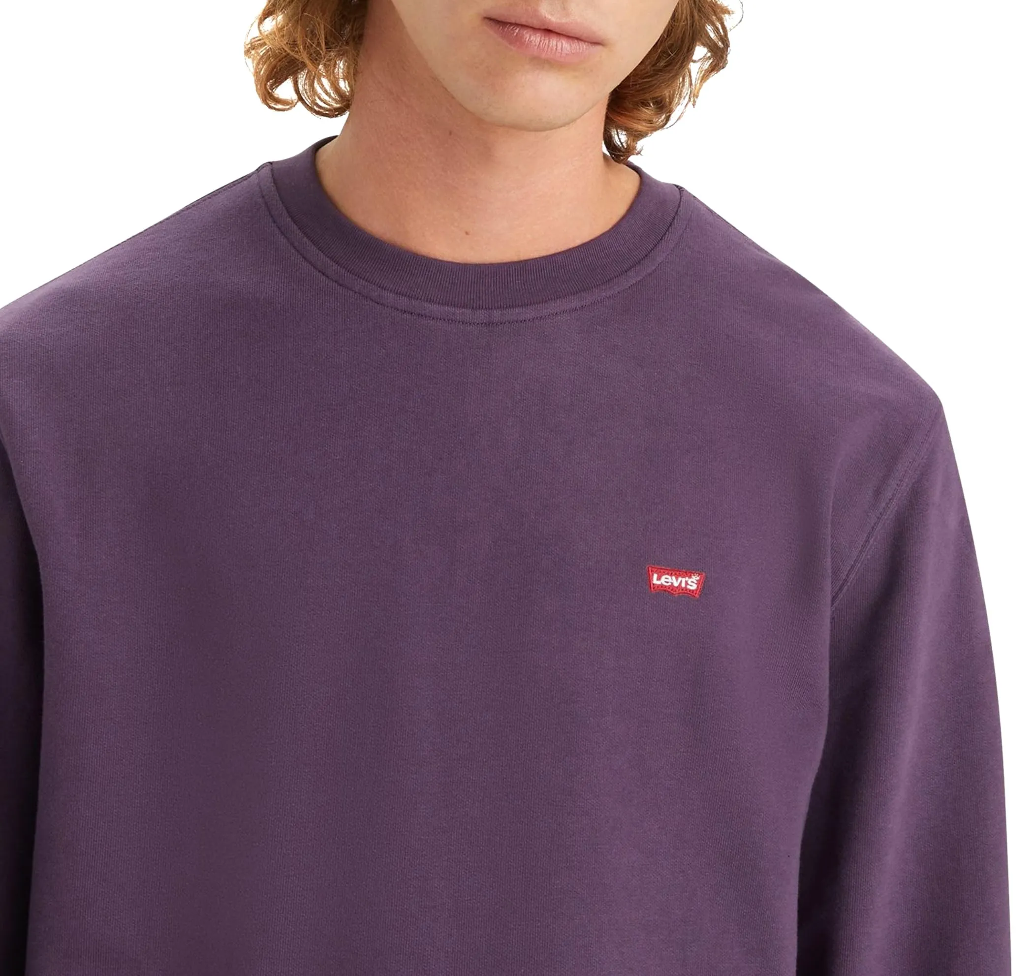 Levi's Crew Felpa Uomo Tinta Unita Navy Cosmos XS - immagine 4