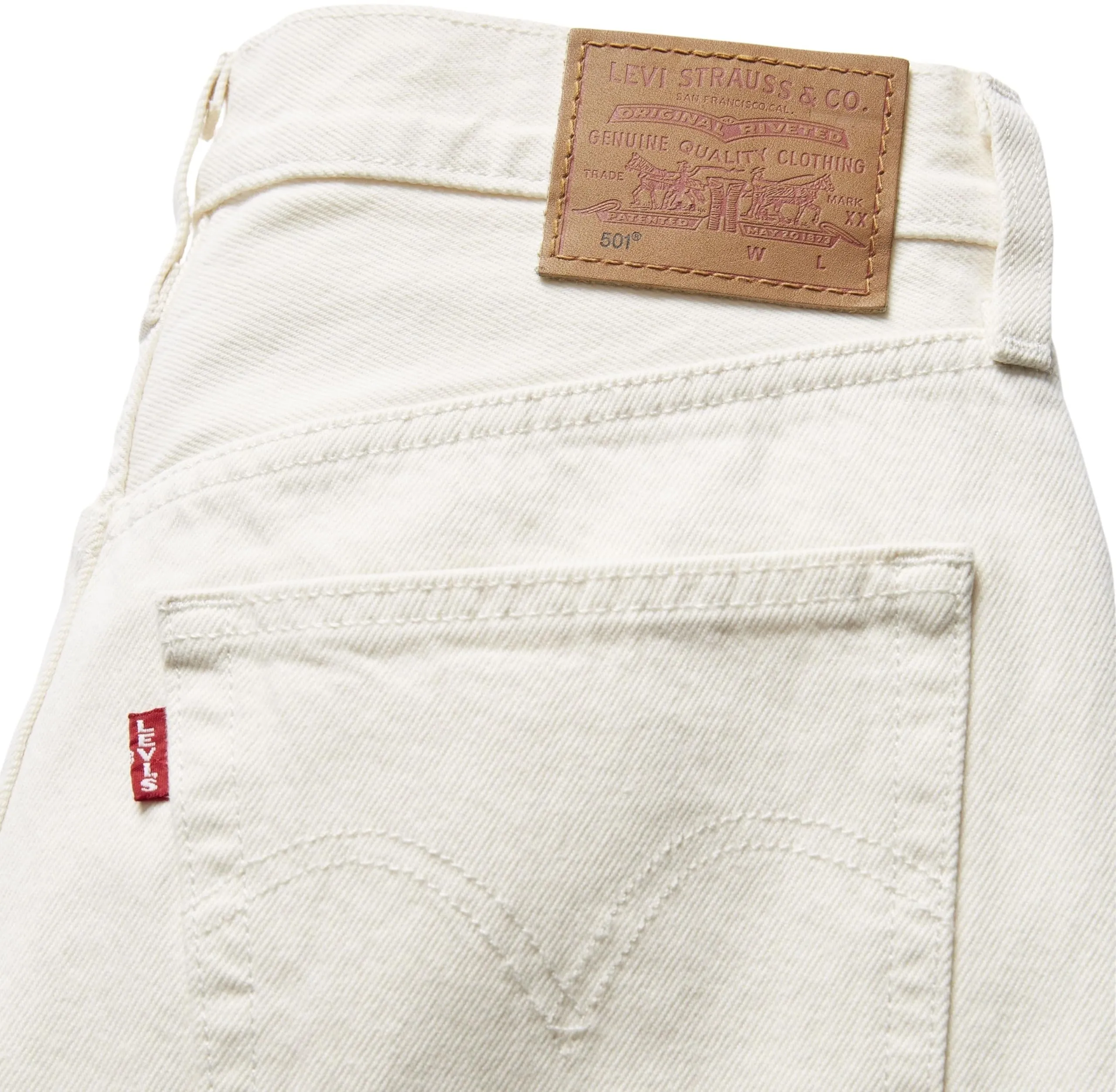 Levi's 501 Crop Jeans Donna, Ecru Booper No Damage, 25W / 28L - immagine 7