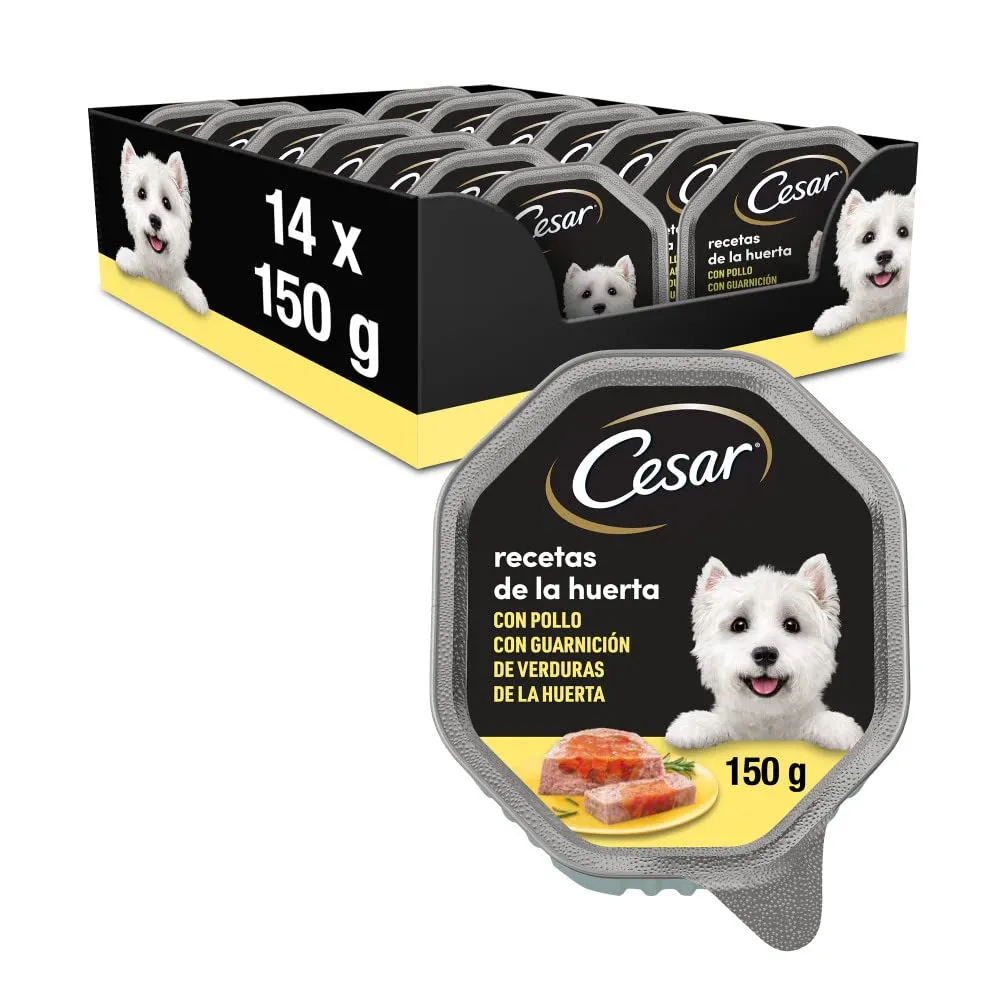 Cesar Wet Dog Food in Paté and Gelatin, Ricette dell'Orto (14 x 150 g) - immagine 1