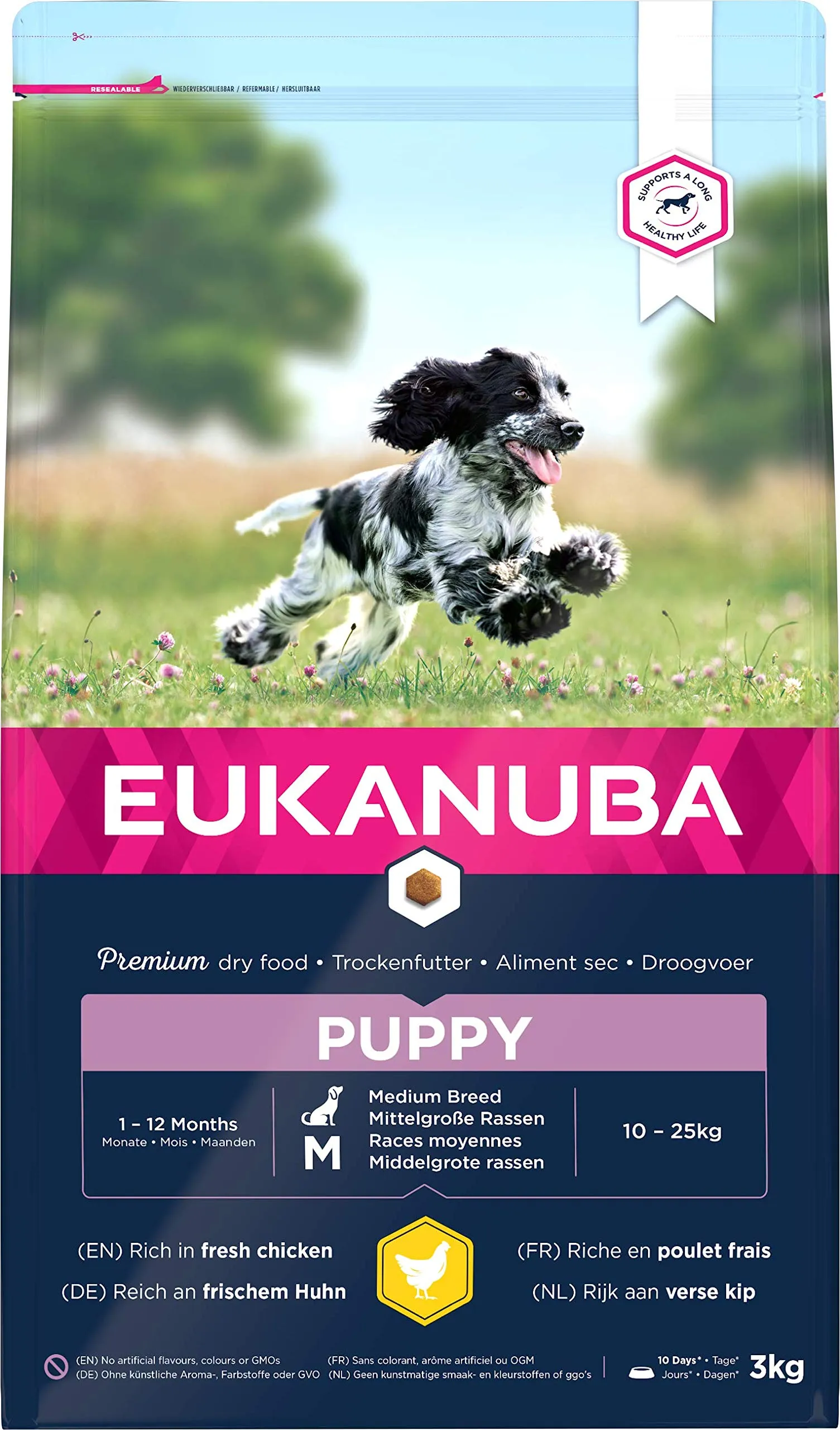 Eukanuba Cibo per cuccioli con pollo fresco per razze di taglia media, 3 kg - immagine 6