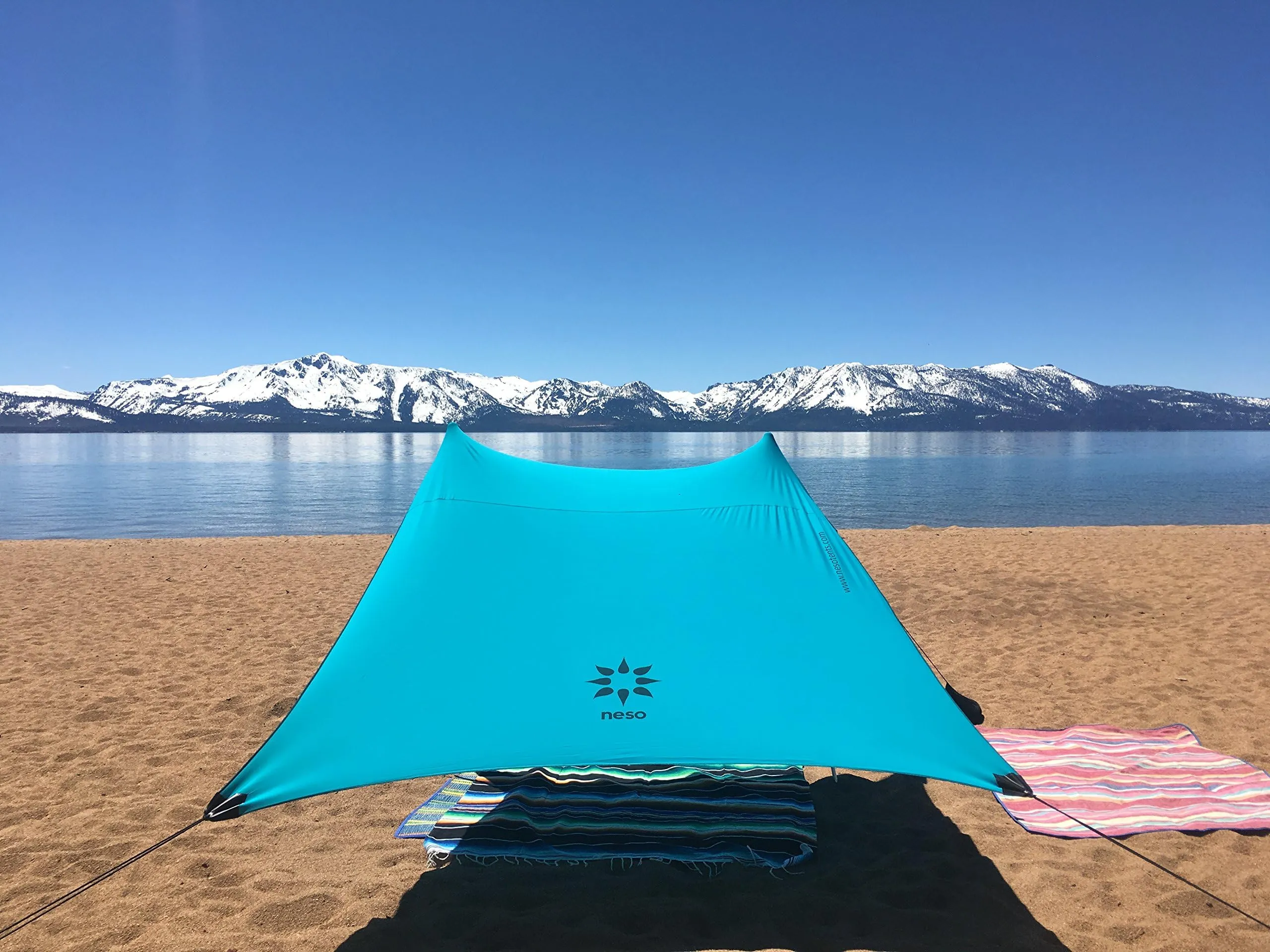 Neso Tenda da spiaggia con ancoraggio a sabbia, 2.1m x 2.1m, Teal - immagine 3