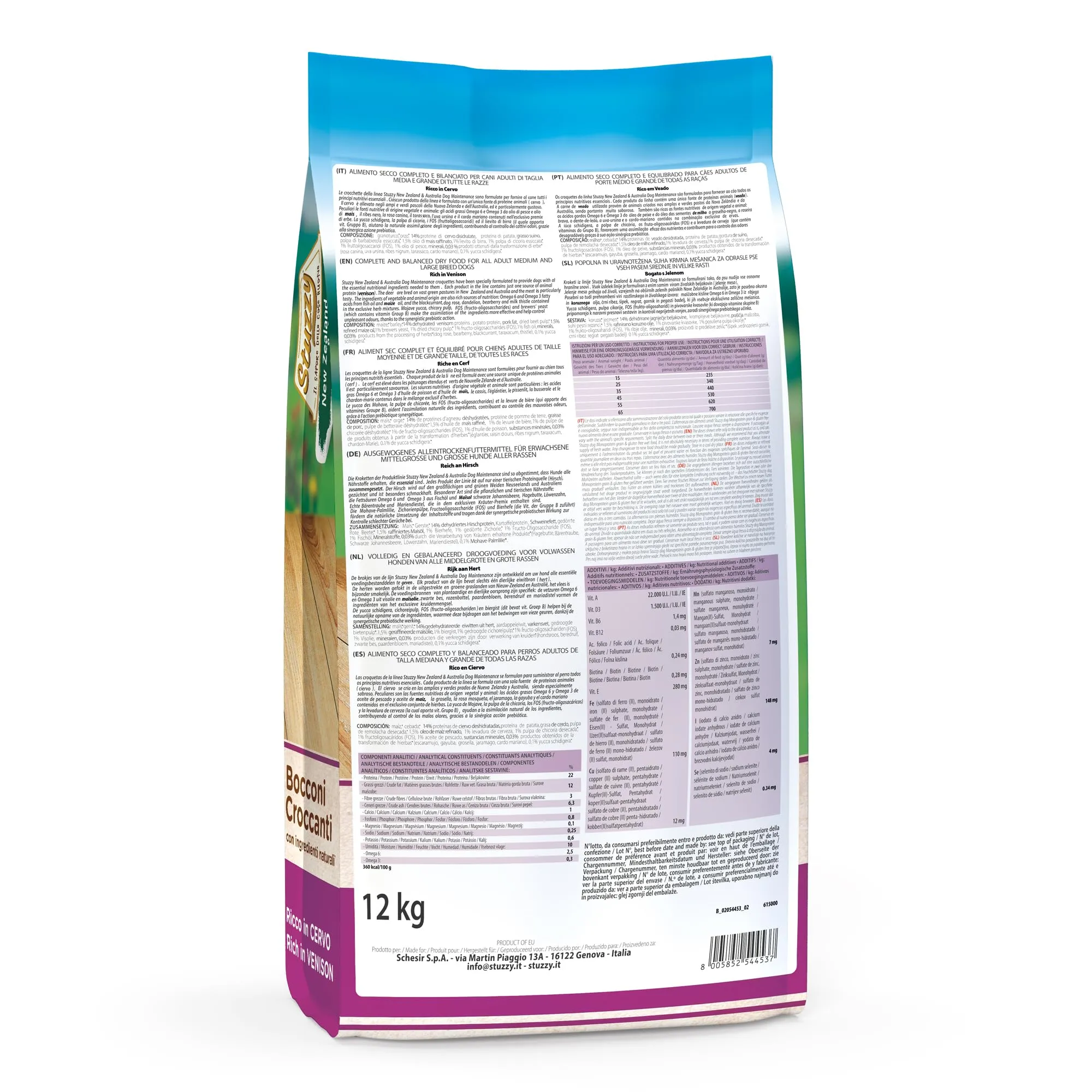 Stuzzy Cibo Secco per Cani Adulti al Gusto Cervo, Linea New Zealand & Australia, 12 kg - immagine 3