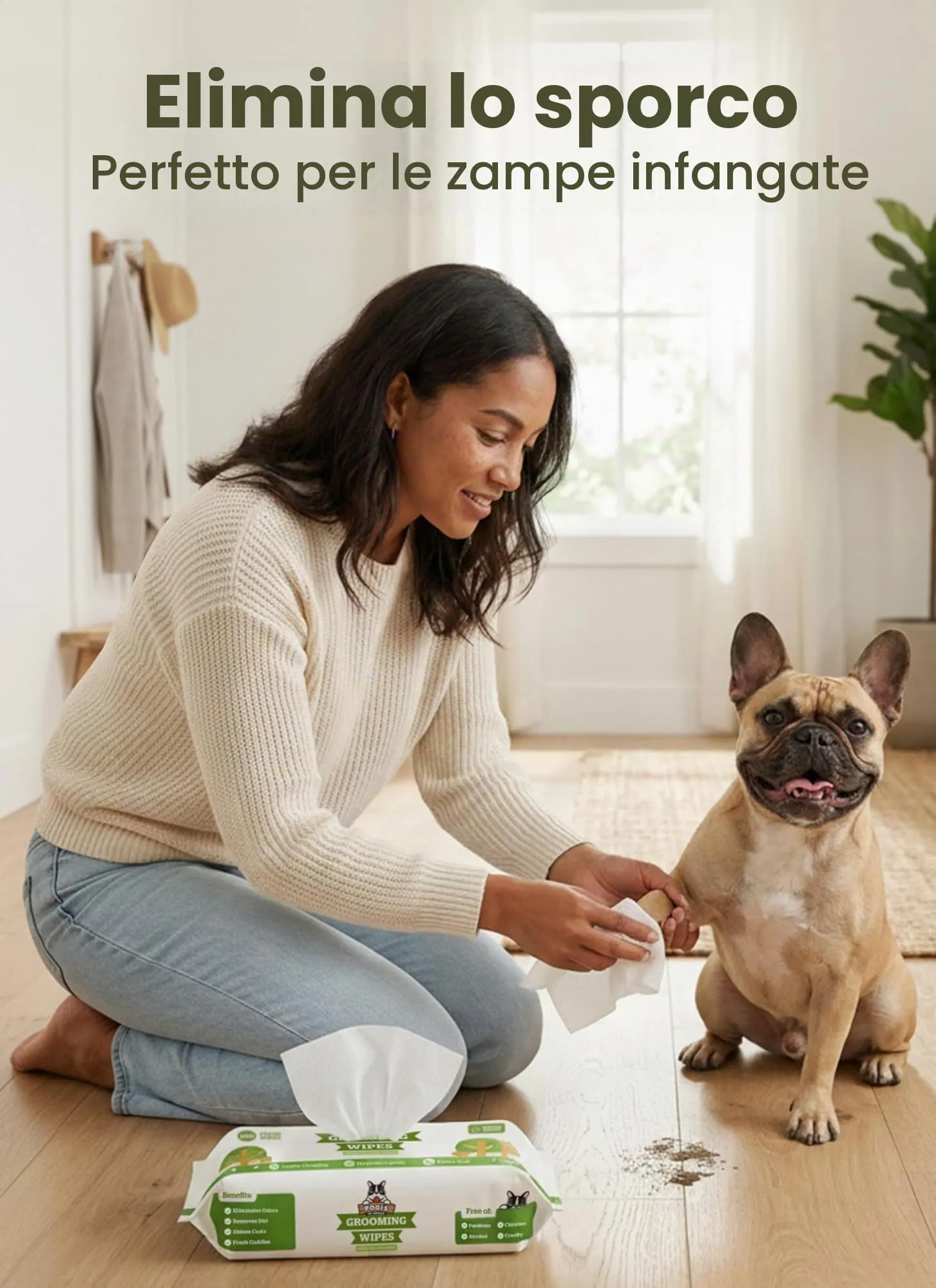 Pogi's Pet Supplies Salviette per Cani al Tè Verde, 400 Pezzi - immagine 5