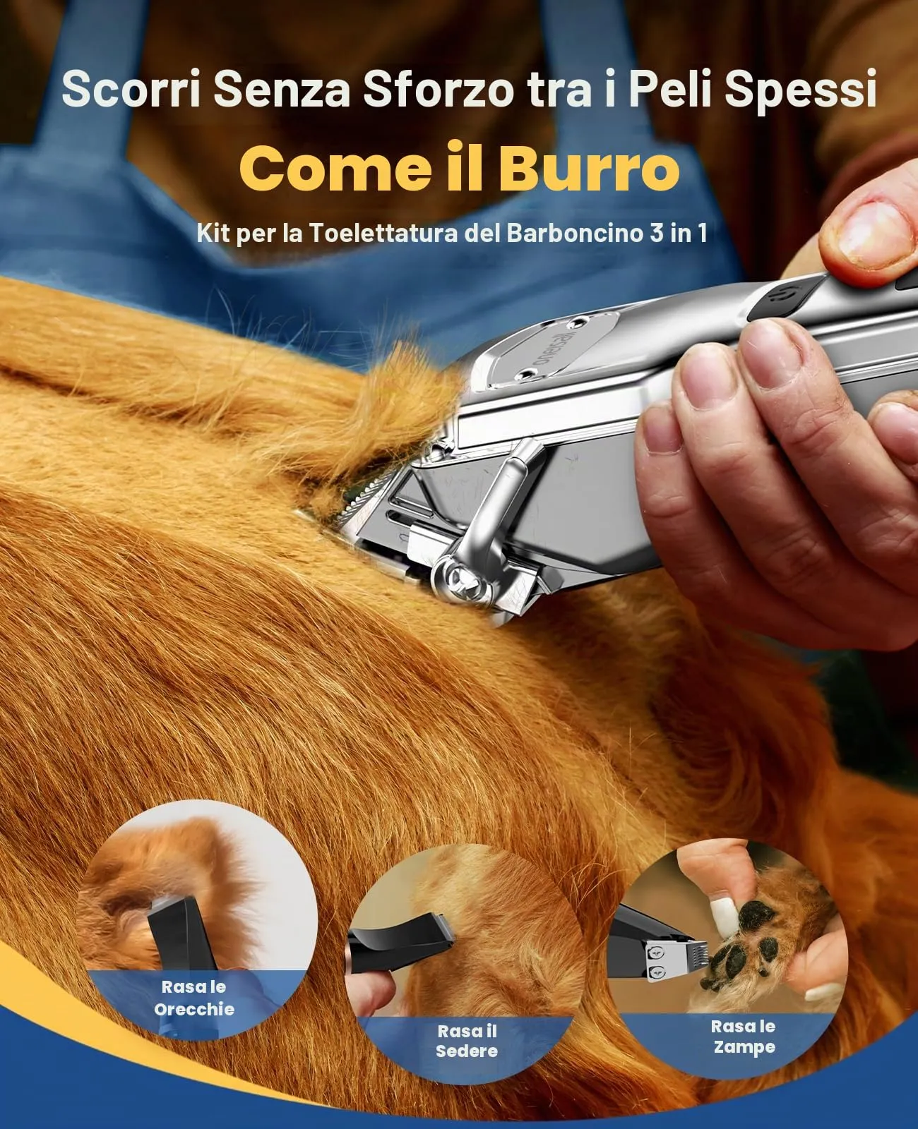 oneisall Tosatrice 3 in 1 per cani con pelo folto/denso - immagine 2