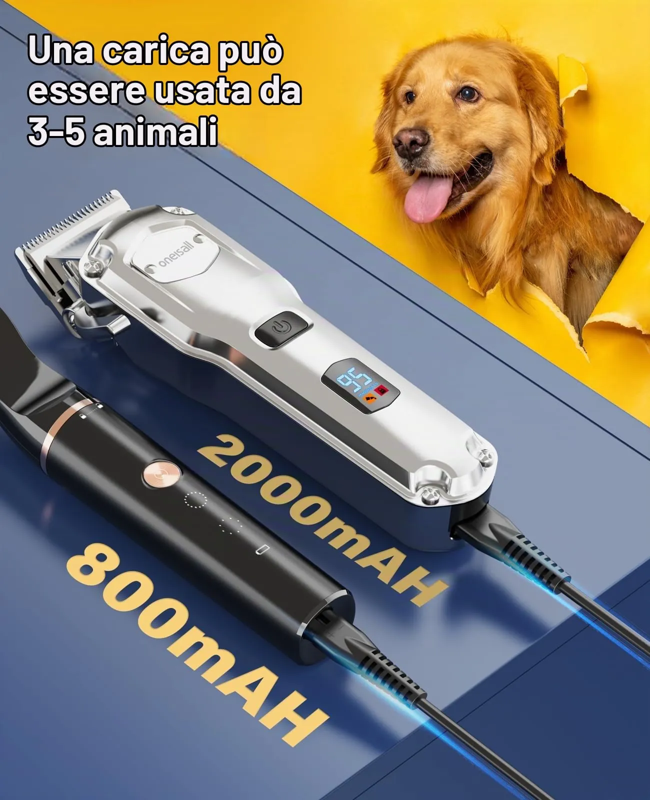 oneisall Tosatrice 3 in 1 per cani con pelo folto/denso - immagine 7