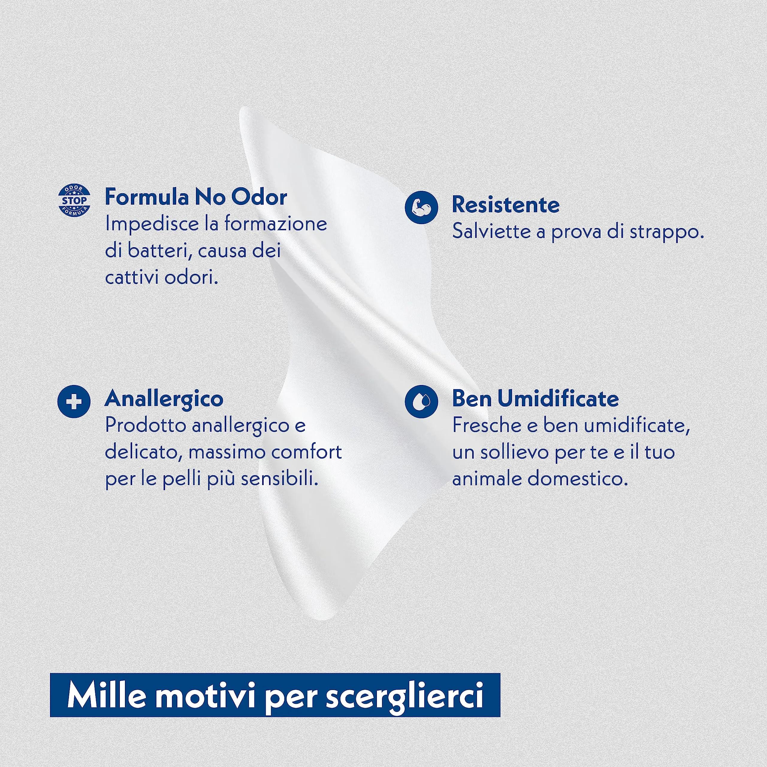 Amore Mio Salviette al Talco per Cani e Gatti, 30x20 cm, 3 Confezioni da 110 Salviettine - immagine 2