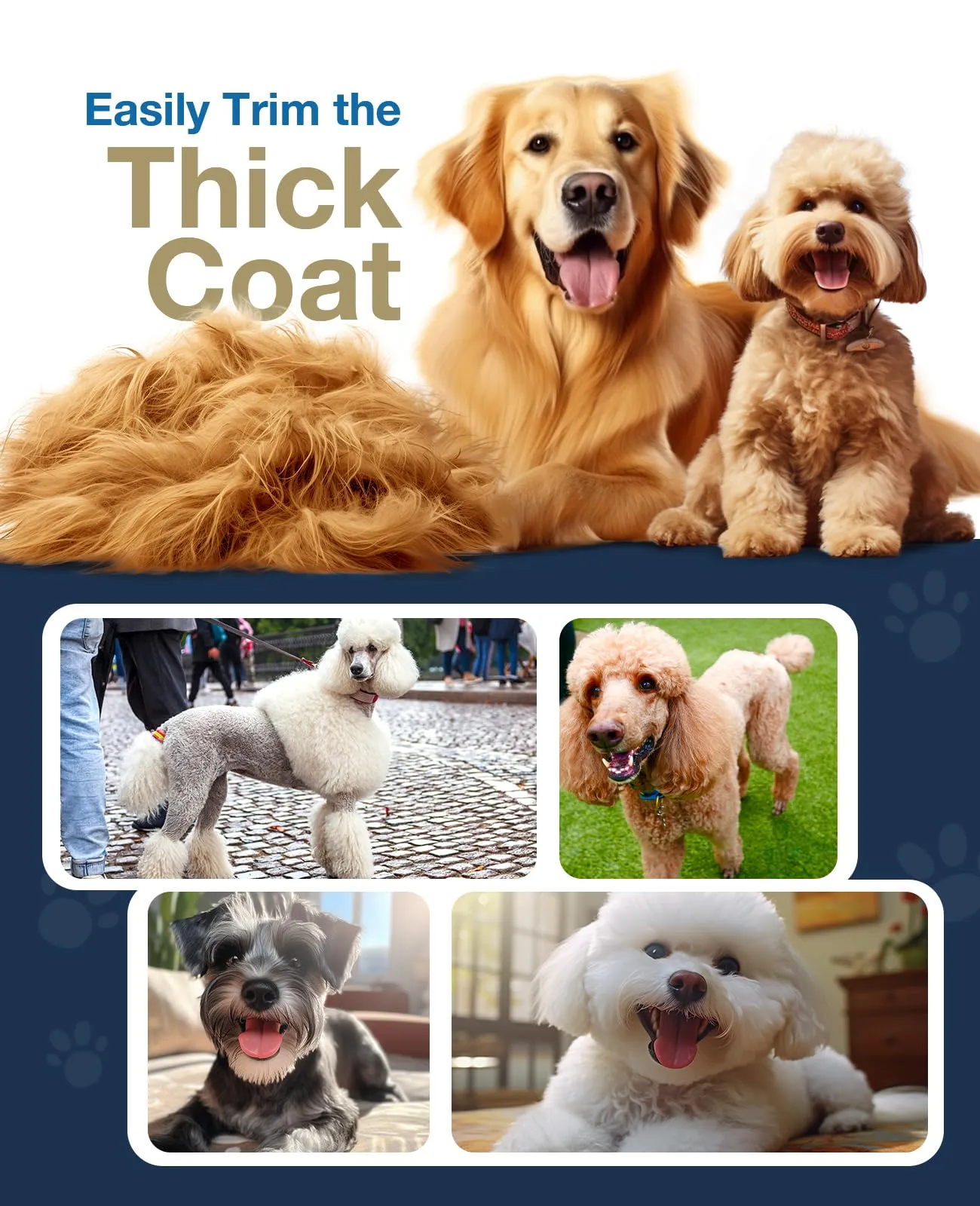 oneisall Tosatrice per Cani per Mantelli Spessi e Pesanti RFC676 - immagine 7