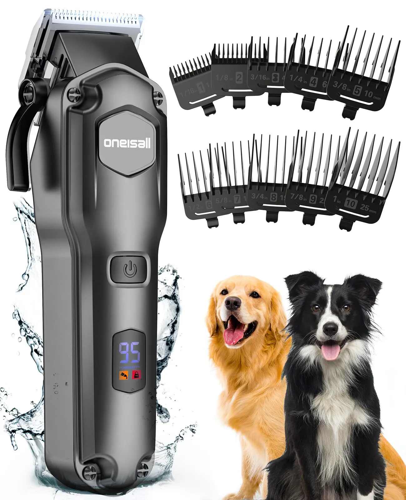 oneisall Tosatrice per Cani per Pelo Spesso e Pesante, Nero - immagine 1