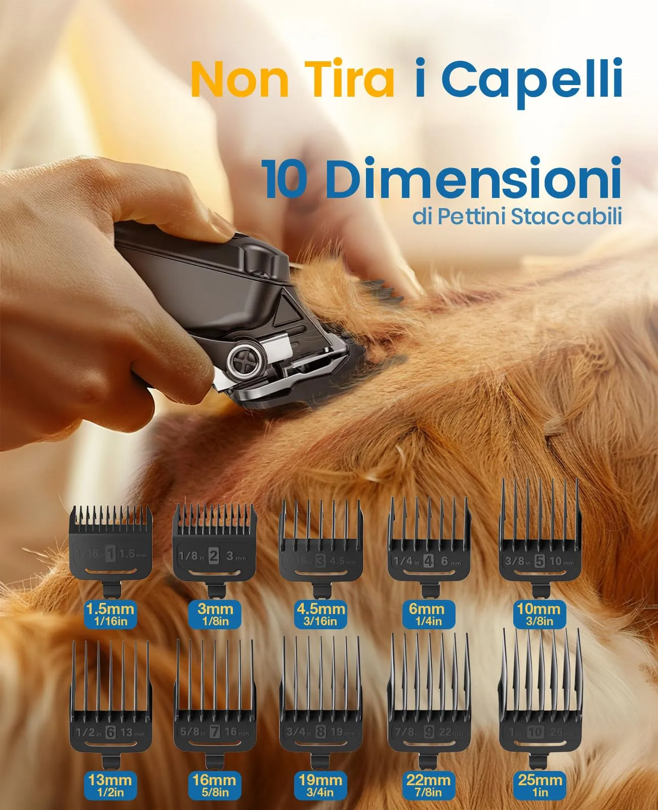 oneisall Tosatrice per Cani per Pelo Spesso e Pesante, Nero - immagine 3