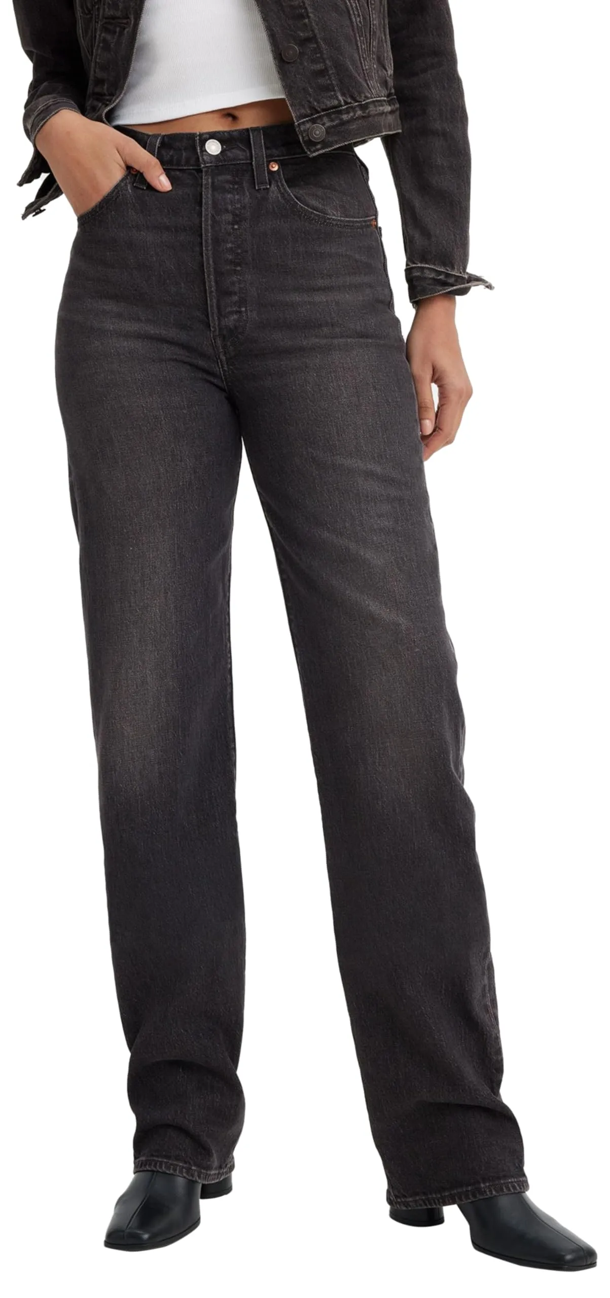 Levi's Ribcage Full Length Jeans Donna - Static Noise Overload - 31W / 32L - immagine 5