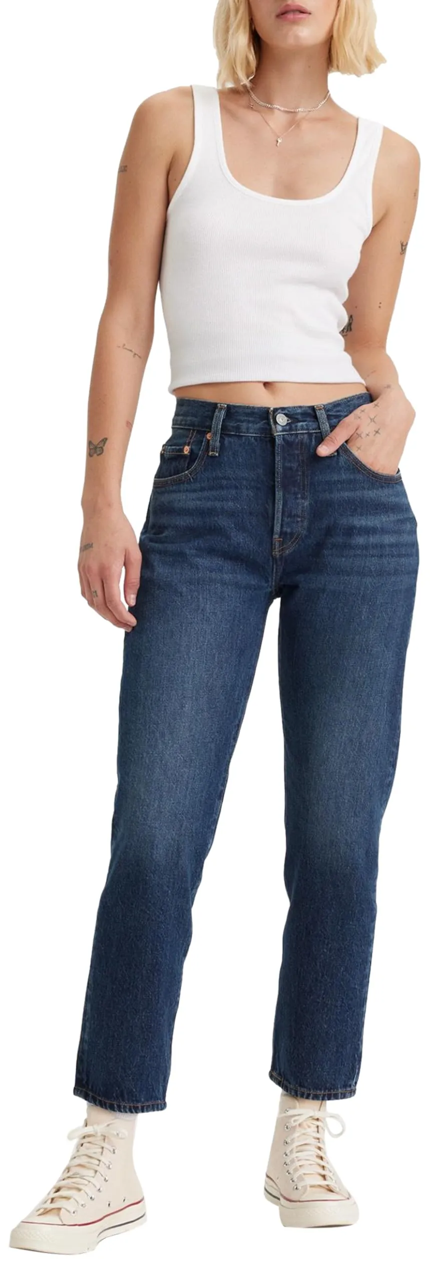 Levi's 501 Crop Jeans Donna Up We Go No Dx, 26W / 30L - immagine 1
