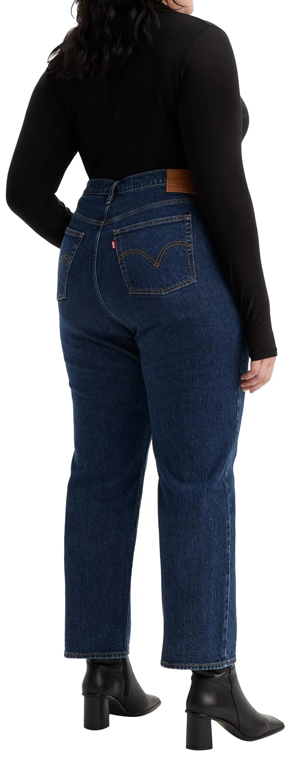 Levi's Plus Size Ribcage Straight Ankle Jeans, Salsa Dark Stone, 14 M - immagine 2