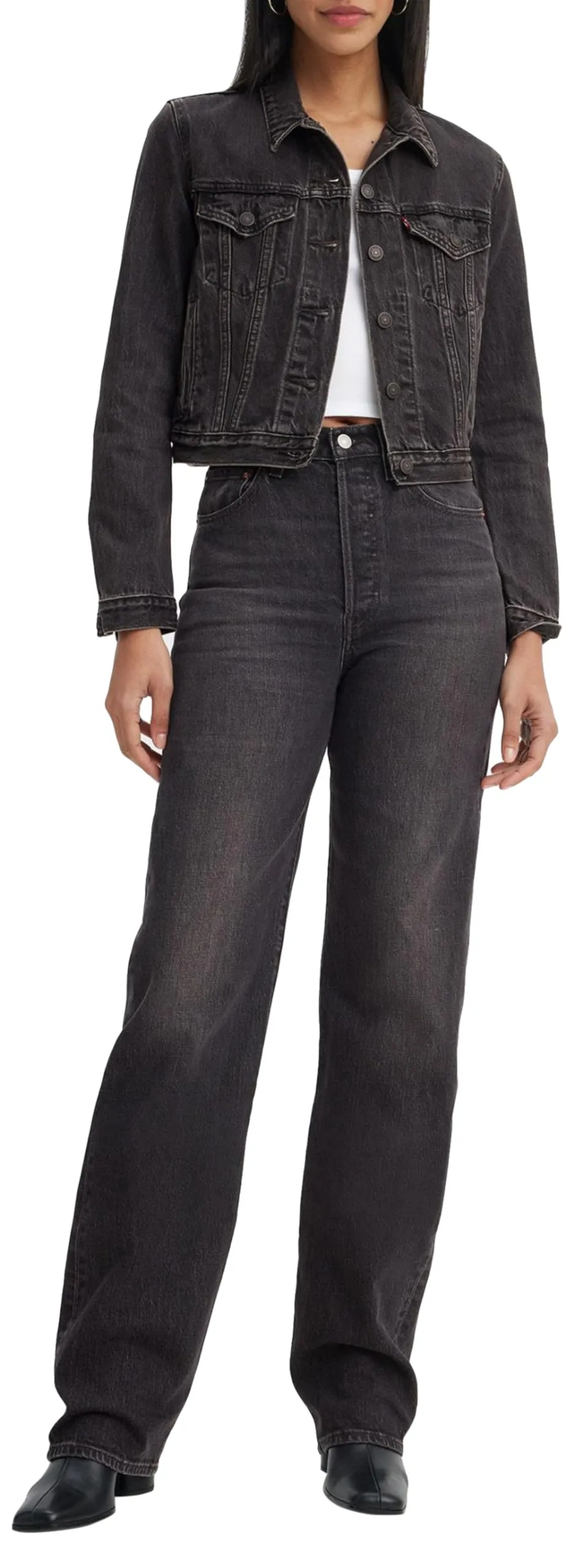 Levi's Ribcage Full Length Jeans - Static Noise Overload - 28W / 34L - immagine 6
