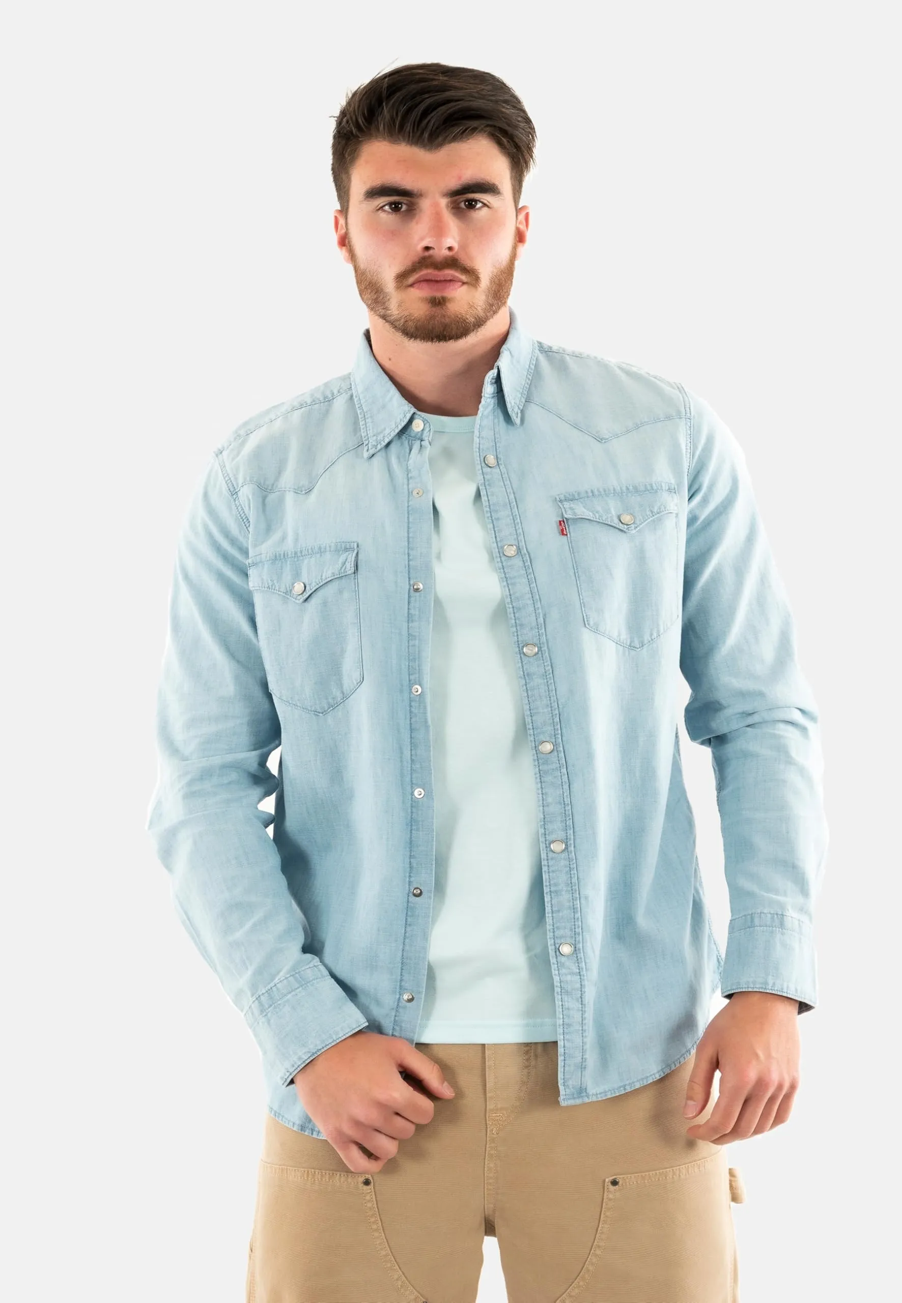 Levi's Barstow Western Standard Shirt, Burnett Light Chambray, S - immagine 3