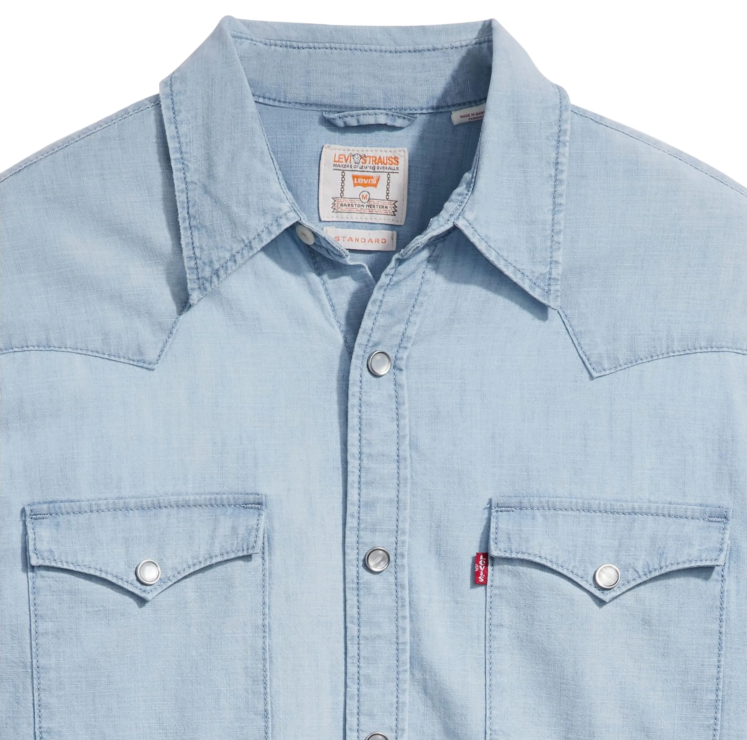 Levi's Barstow Western Standard Shirt, Burnett Light Chambray, S - immagine 5