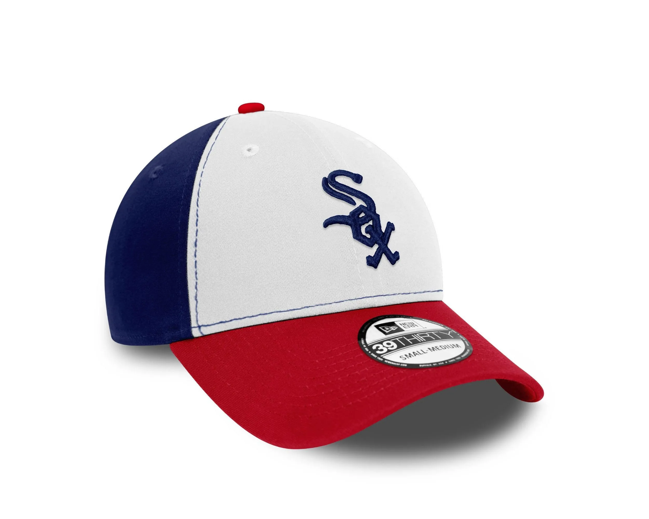 New Era Chicago White Sox MLB 39Thirty Stretch Cap - Navy Scarlet White - L-XL - immagine 3