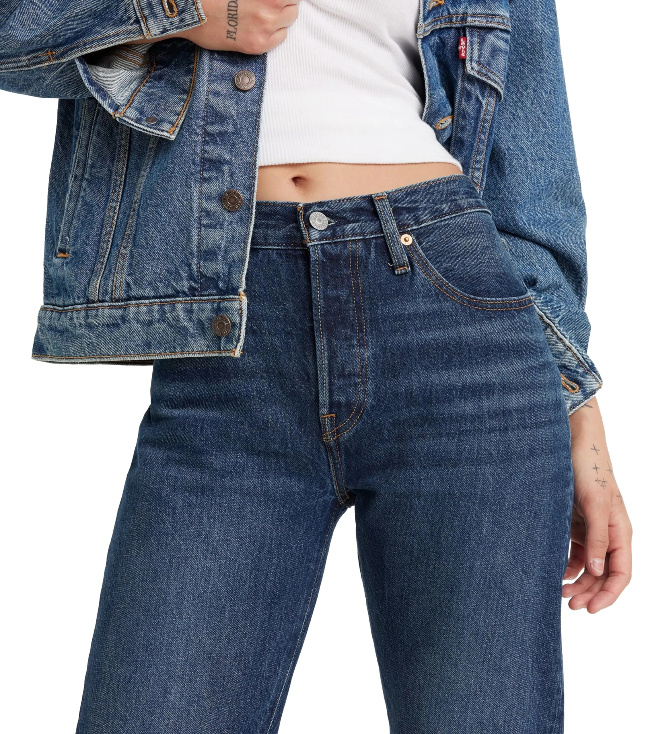 Levi's 501 Crop Jeans Donna Up We Go No Dx 28W / 30L - immagine 3