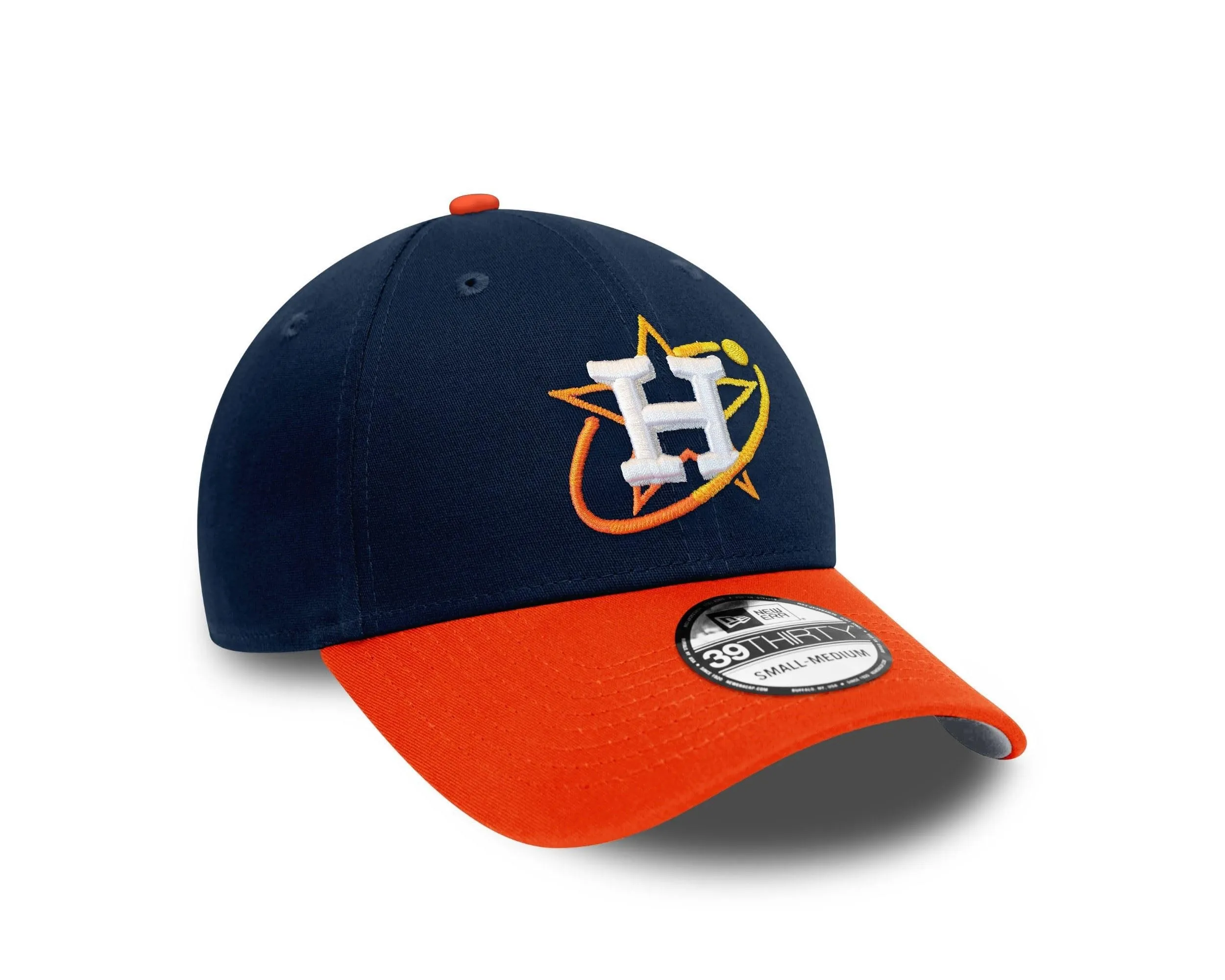 New Era Houston Astros MLB 39Thirty Stretch Cap - Navy Orange, L-XL - immagine 3
