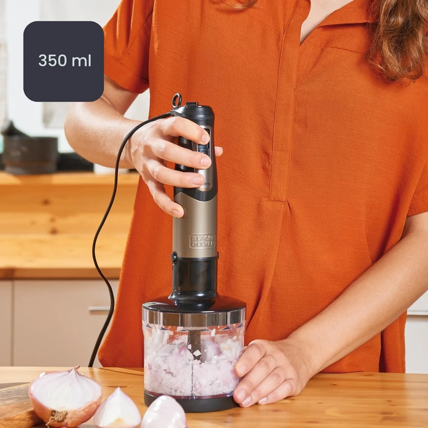 Black+Decker Frullatore a Immersione 1200W, 20 Velocità, Turbo, ES9160140B - immagine 7