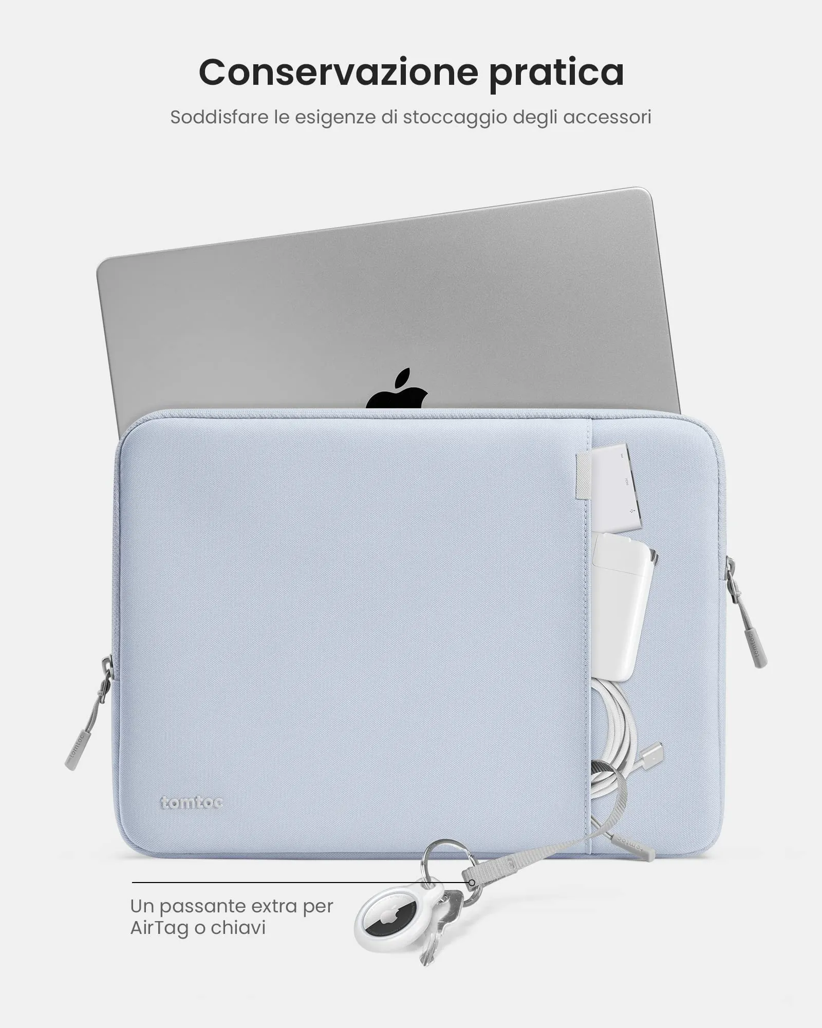 tomtoc 360° Laptop Sleeve per MacBook Air 15 Pollici M5/M4/M3/M2 - immagine 5