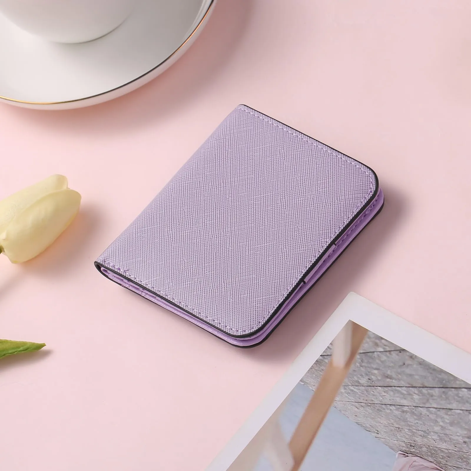 GAEKEAO Portafoglio da Donna in Pelle con Blocco RFID, 7 Scomparti per Carte e Tasca con Cerniera - immagine 6