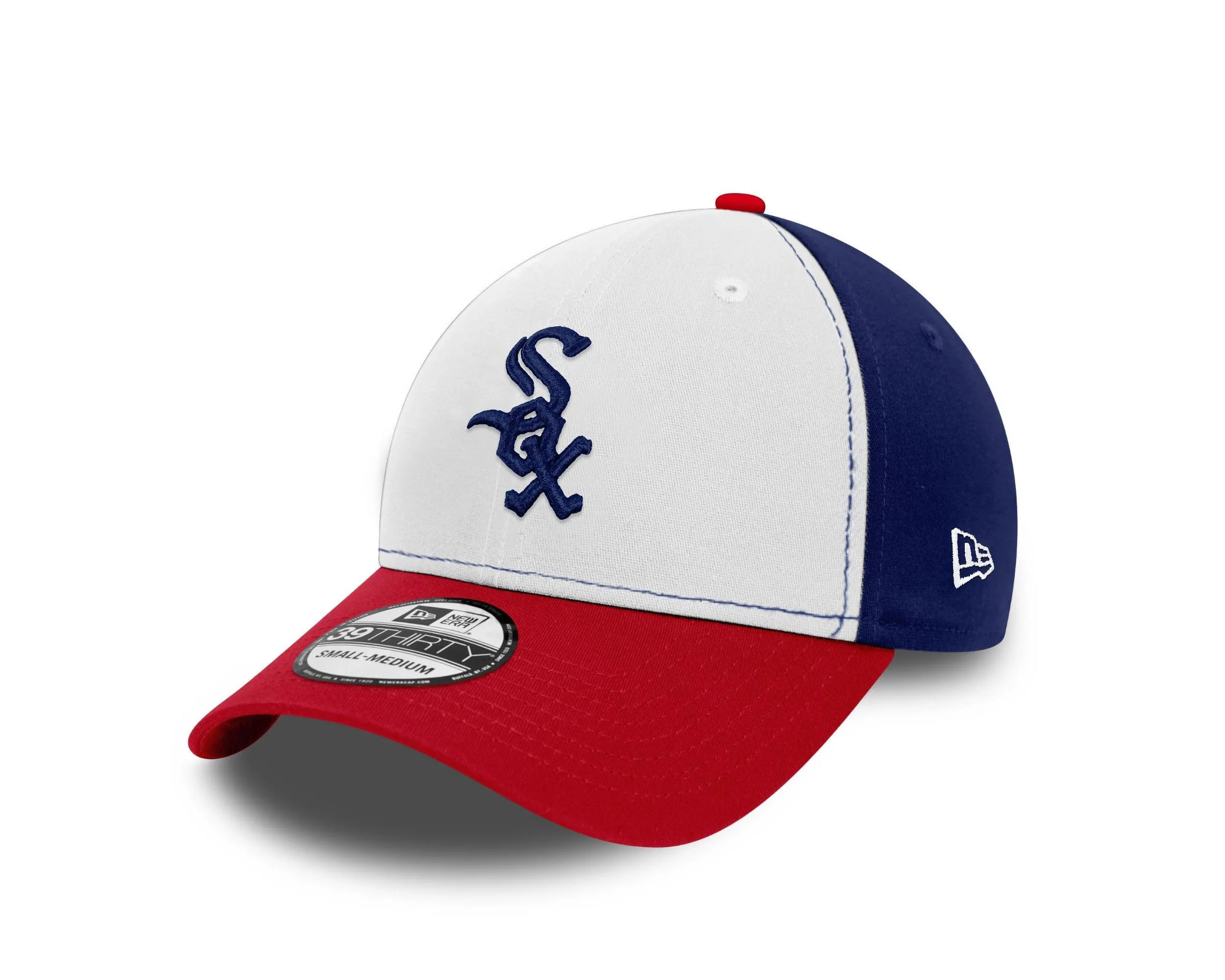 New Era Chicago White Sox MLB 39Thirty Stretch Cap - Navy Scarlet White - M-L - immagine 1