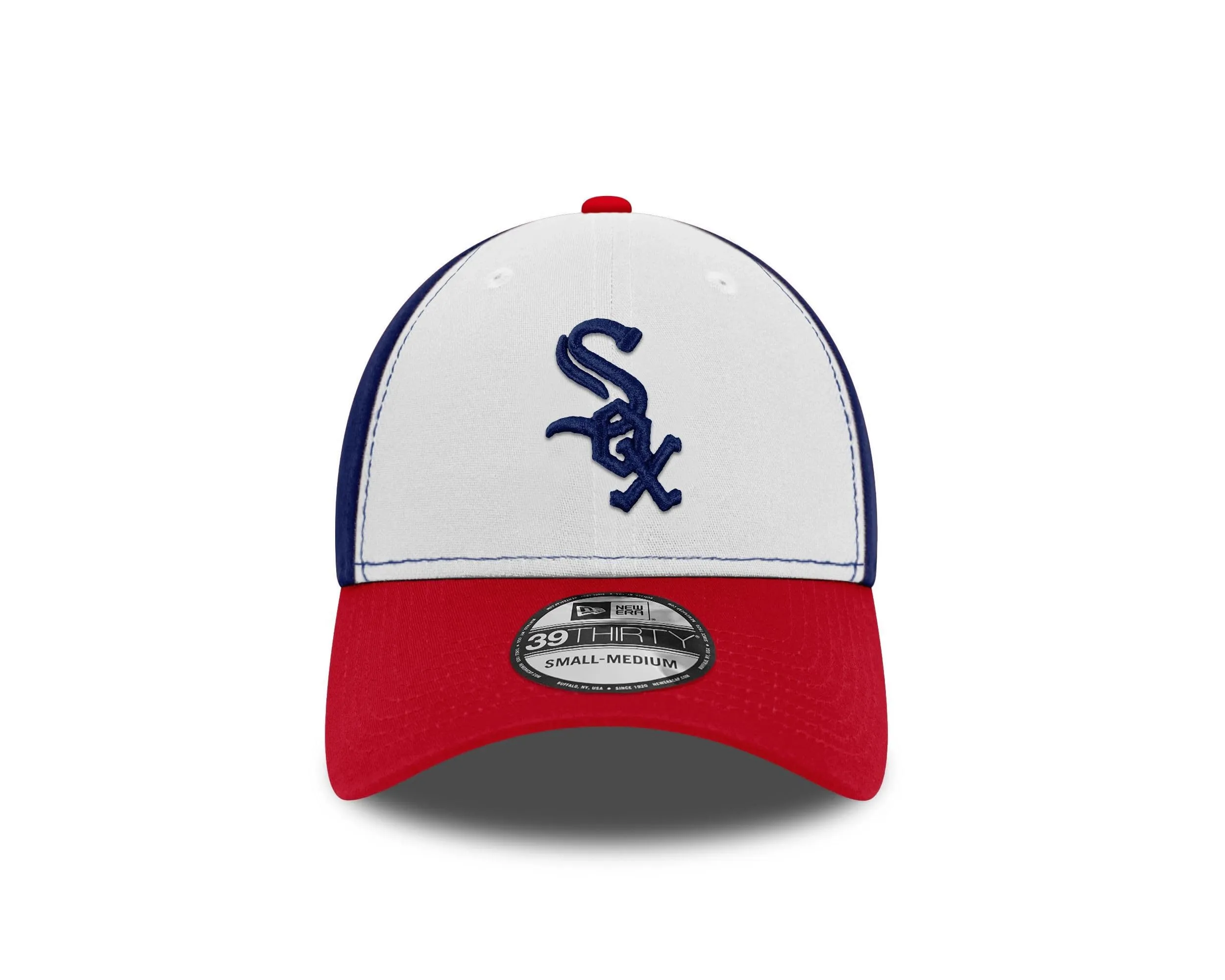 New Era Chicago White Sox MLB 39Thirty Stretch Cap - Navy Scarlet White - M-L - immagine 2