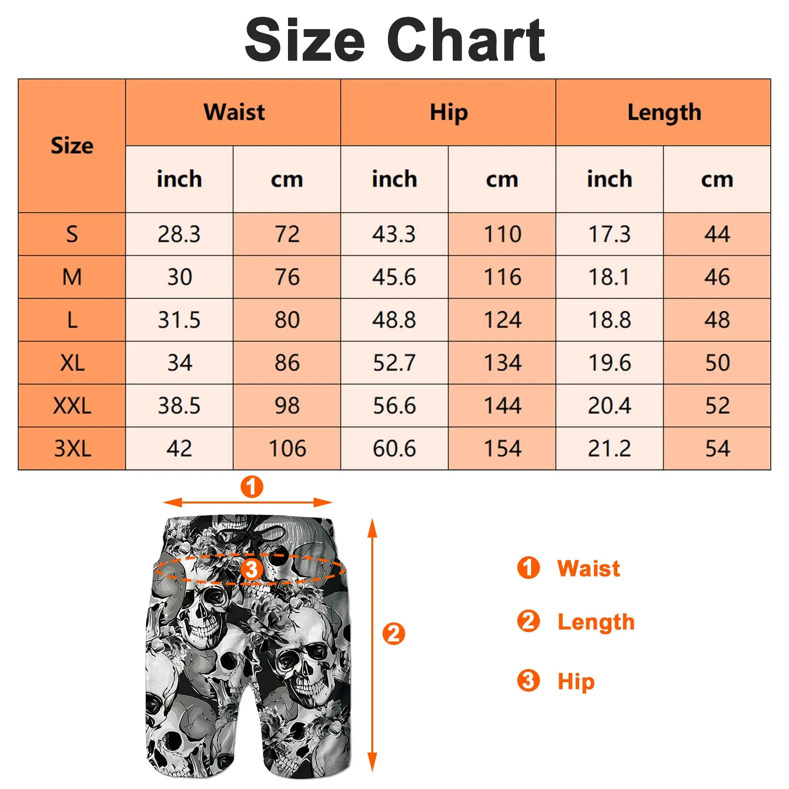 ALISISTER Costume da Bagno Uomo 3D Cranio XXL - immagine 3