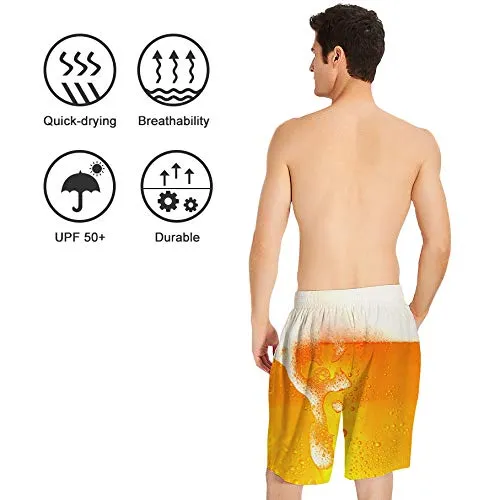 ALISISTER Costume da Bagno Uomo 3D Arcobaleno Stampato con Fodera in Mesh, XXL - immagine 3