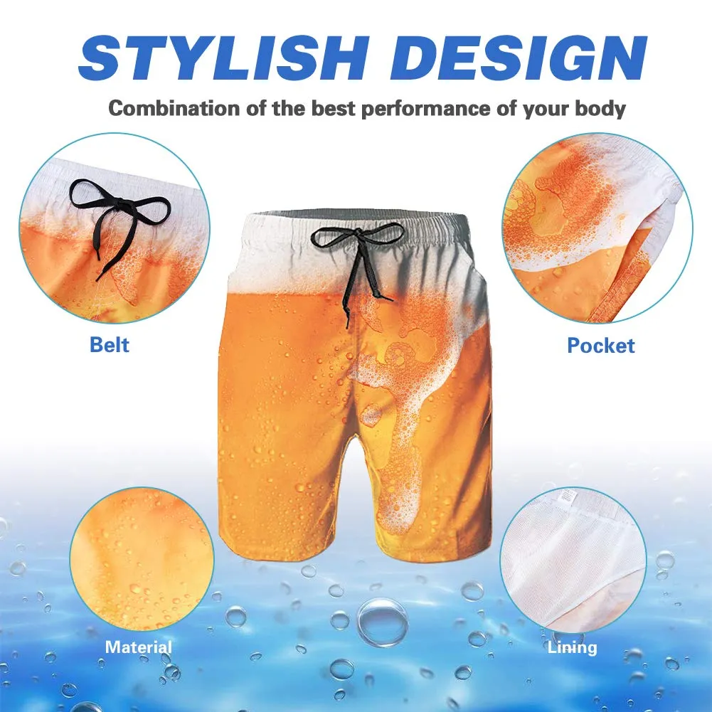 ALISISTER Costume da Bagno Uomo 3D Arcobaleno Pantaloncini Mare Asciugatura Veloce con Fodera in Mesh, M - immagine 4