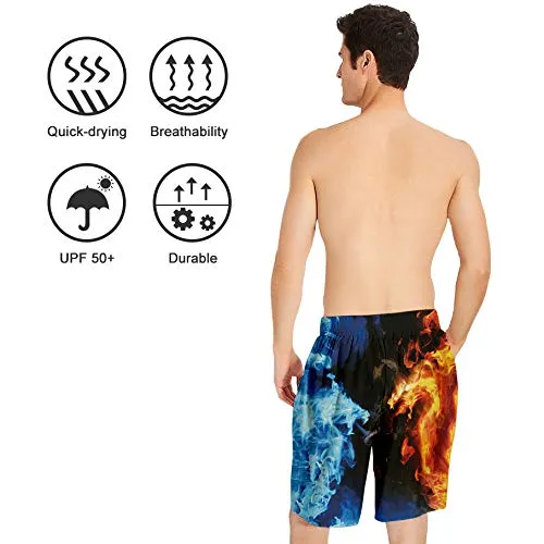 ALISISTER Costume da Bagno Uomo 3D Galassia Drago, Asciugatura Veloce, Taglia M - immagine 4
