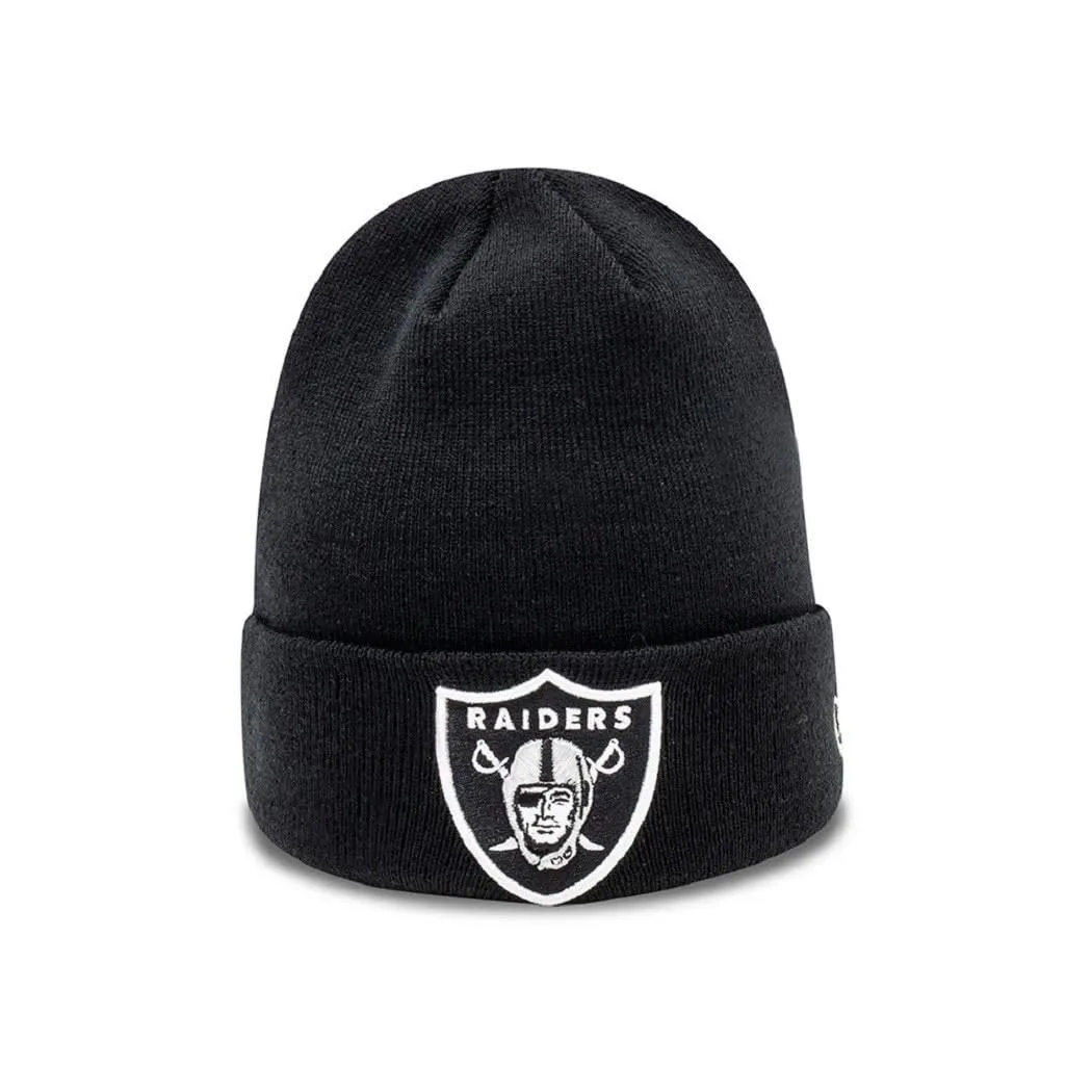 New Era Las Vegas Raiders NFL Cuff Knit Beanie - Schwarz, One-Size - immagine 1