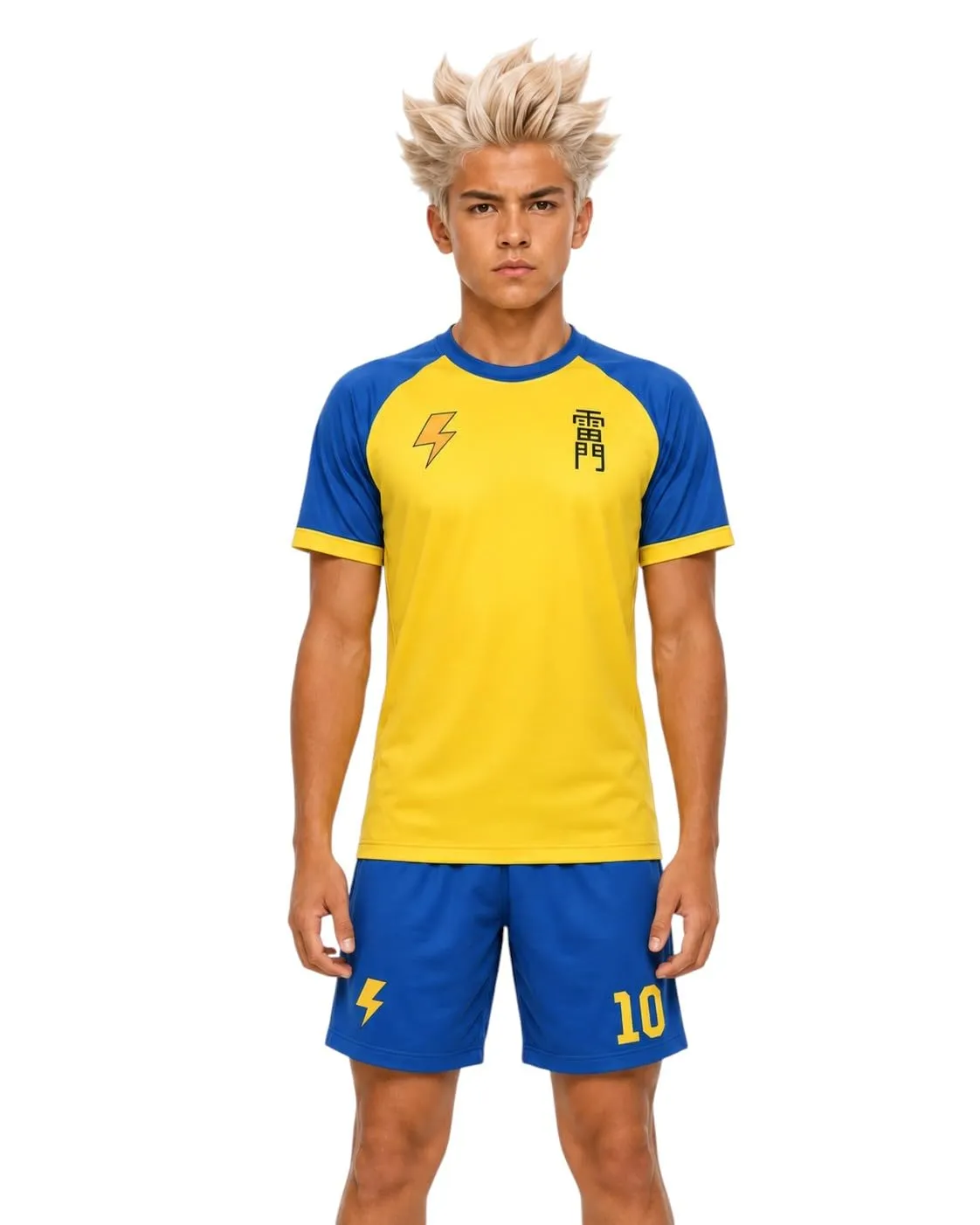 Ataviko Kit Calcio INA11 Blaze Frost, Giallo/Azzurro, XS - immagine 1