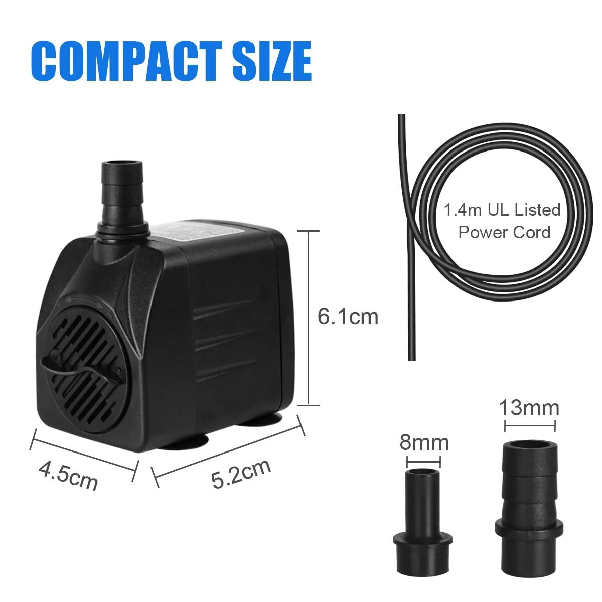 Flintronic Mini Pompa Acqua Sommergibile 10W 600L/H - immagine 4